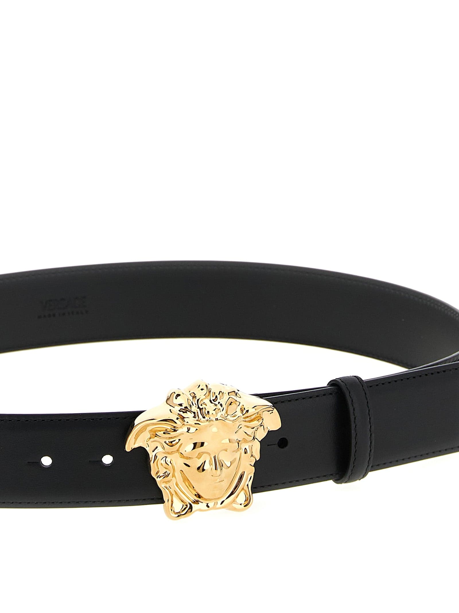 Versace Black Calfskin Regular Belt - 3