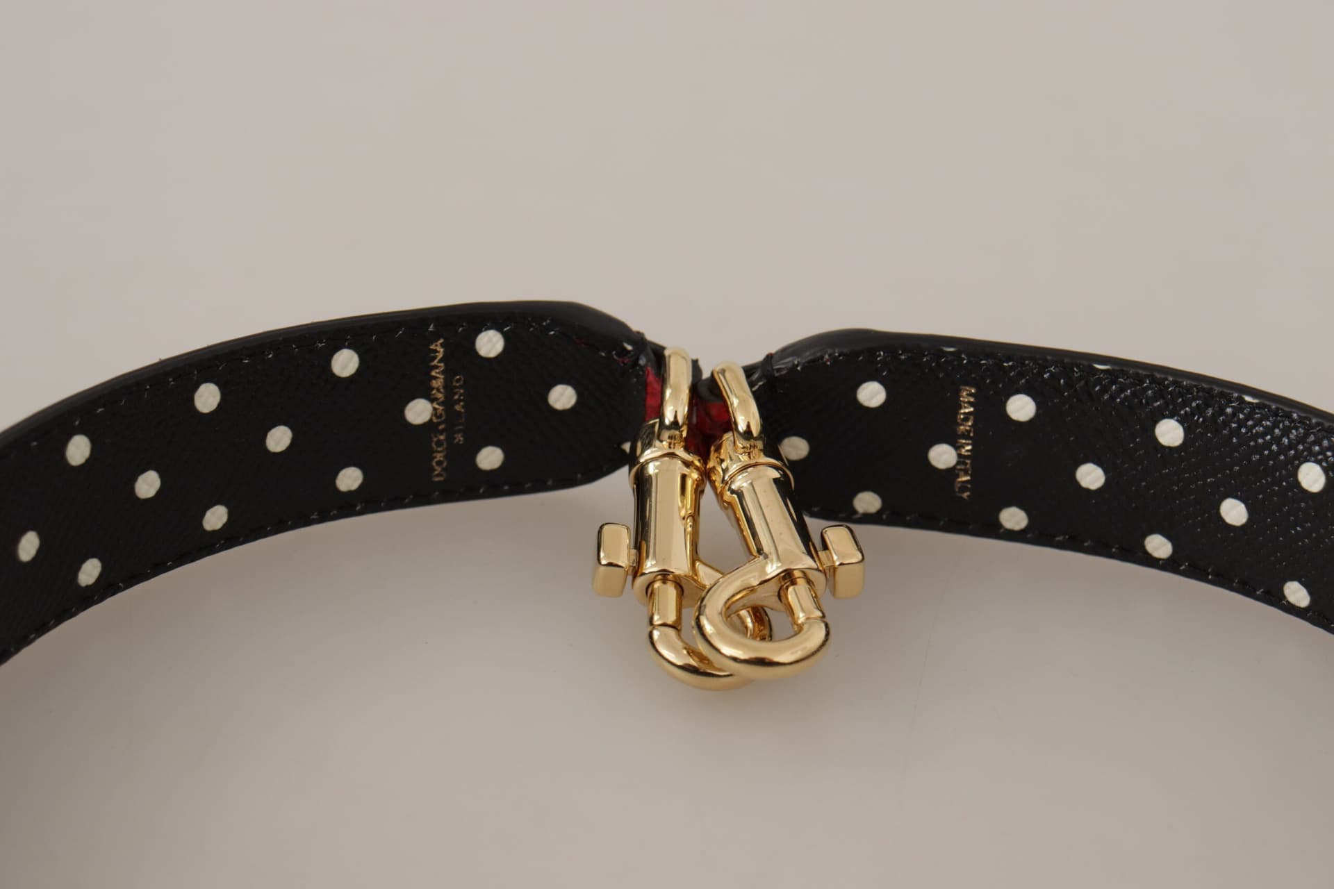 Dolce & Gabbana Red Exotic Leather Crystals Bag Shoulder Strap - 3