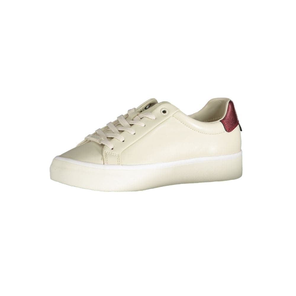 Calvin Klein Beige Leather Women Sneaker - 3