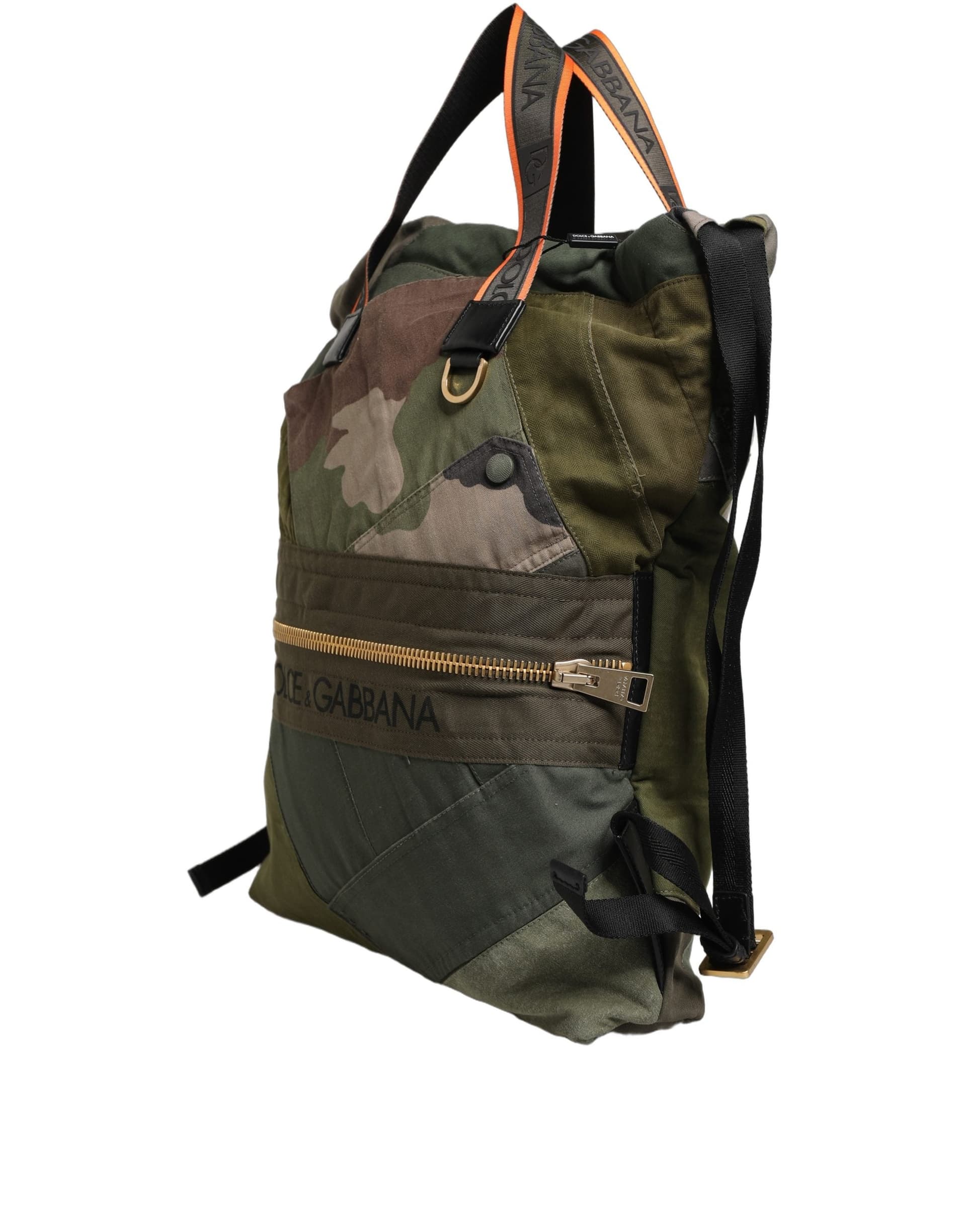 Dolce & Gabbana Military Green Patchwork Rucksack Backpack Borse Men Bag - 6