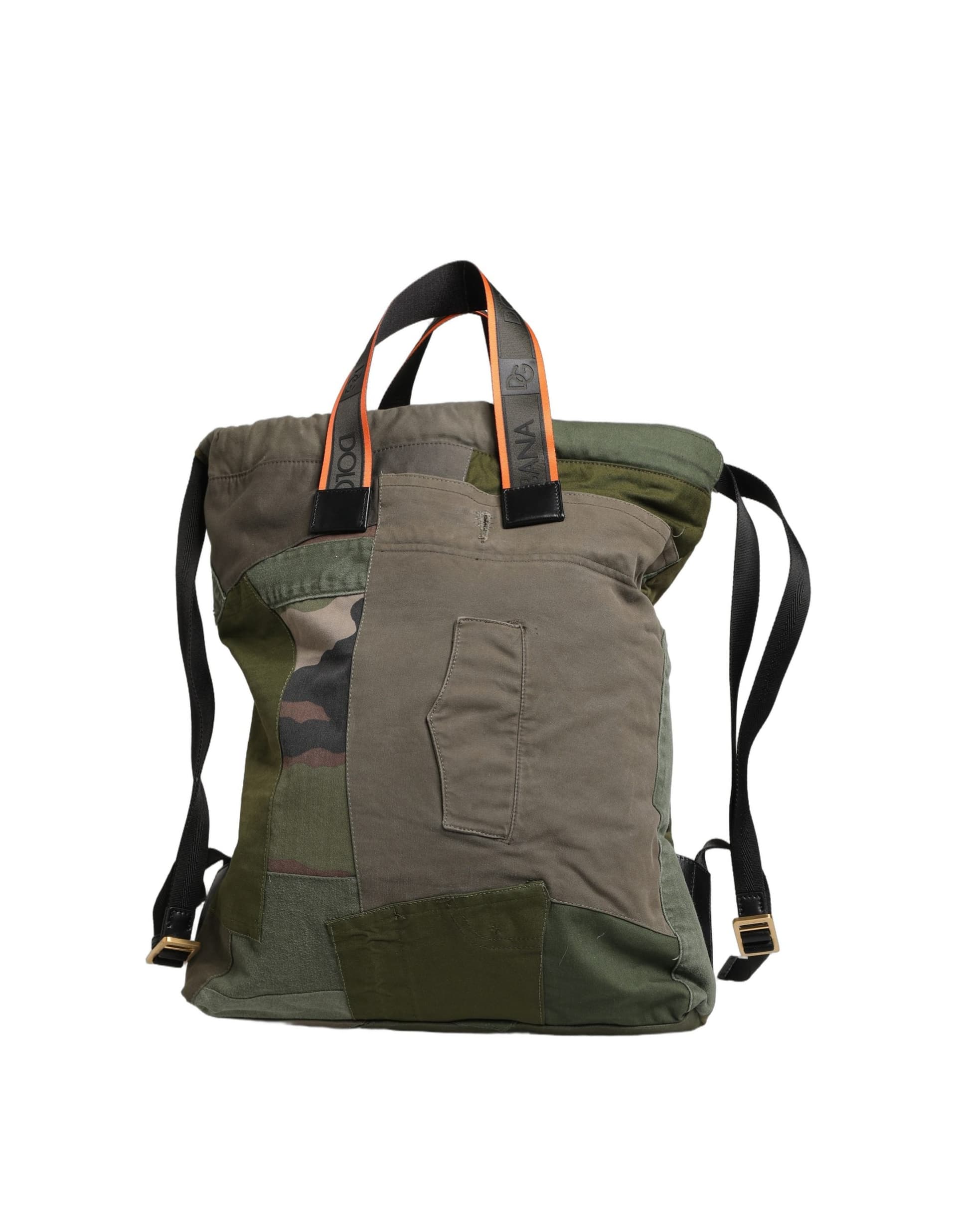 Dolce & Gabbana Military Green Patchwork Rucksack Backpack Borse Men Bag - 7