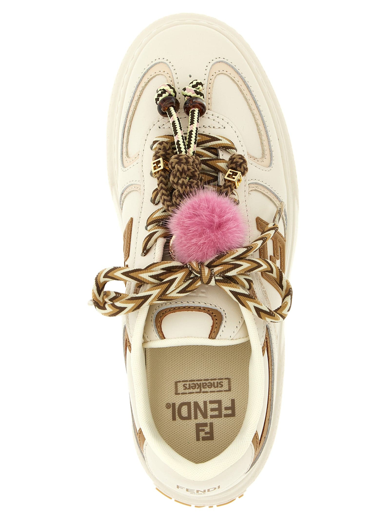 Fendi Multicolor Calfskin Platform Sneakers - 4