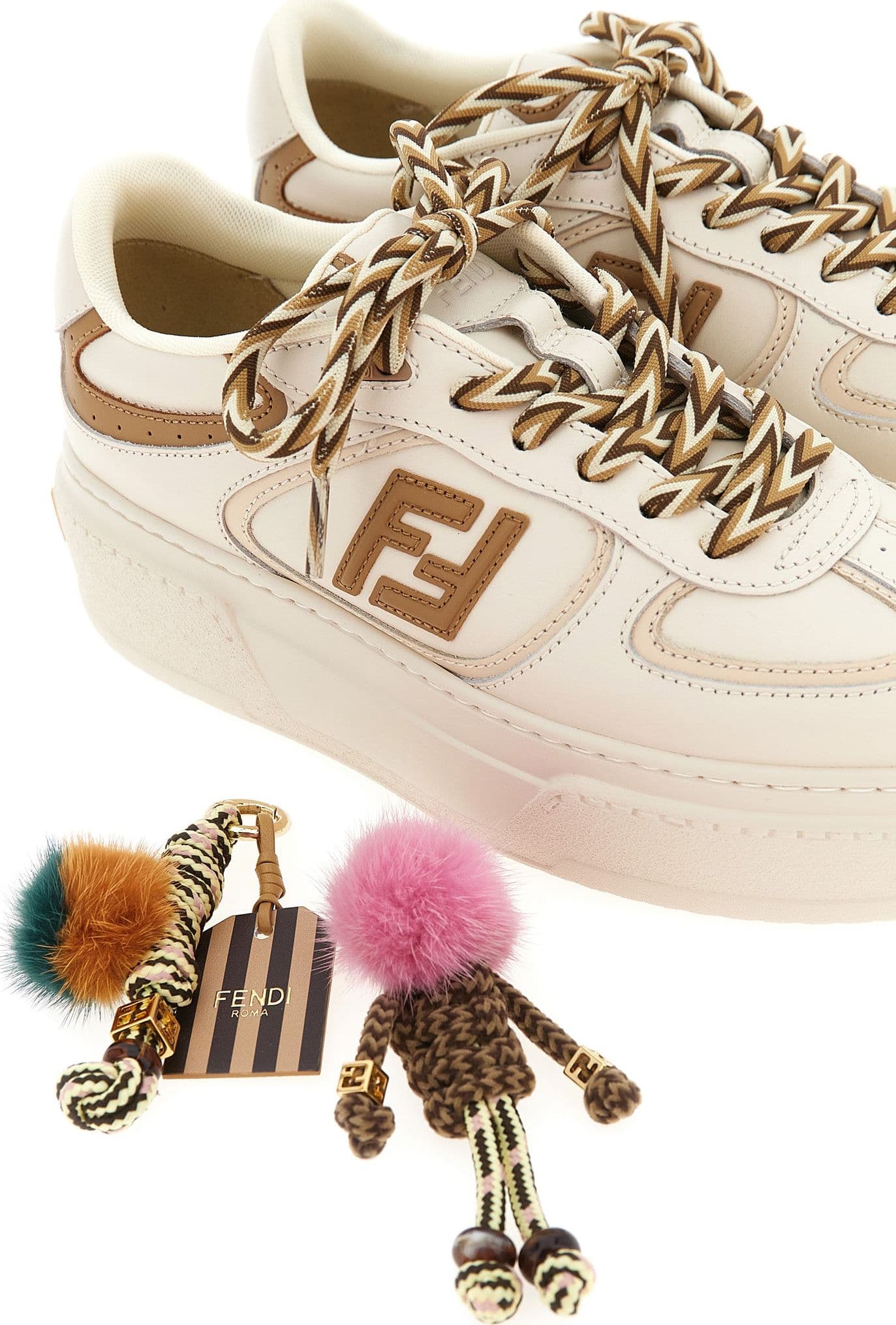 Fendi Multicolor Calfskin Platform Sneakers - 5