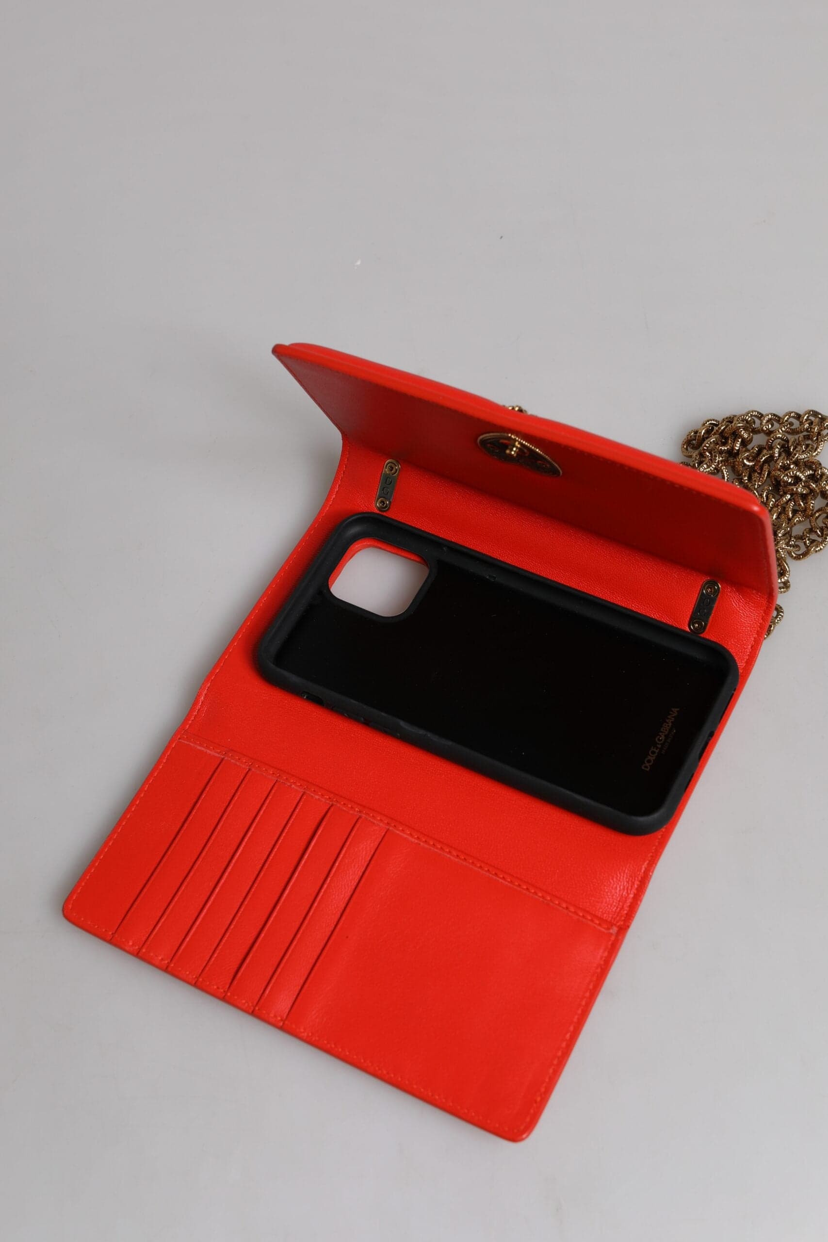 Dolce & Gabbana Red Quilted Devotion Crossbody Chain Phone Cover Bag - 8