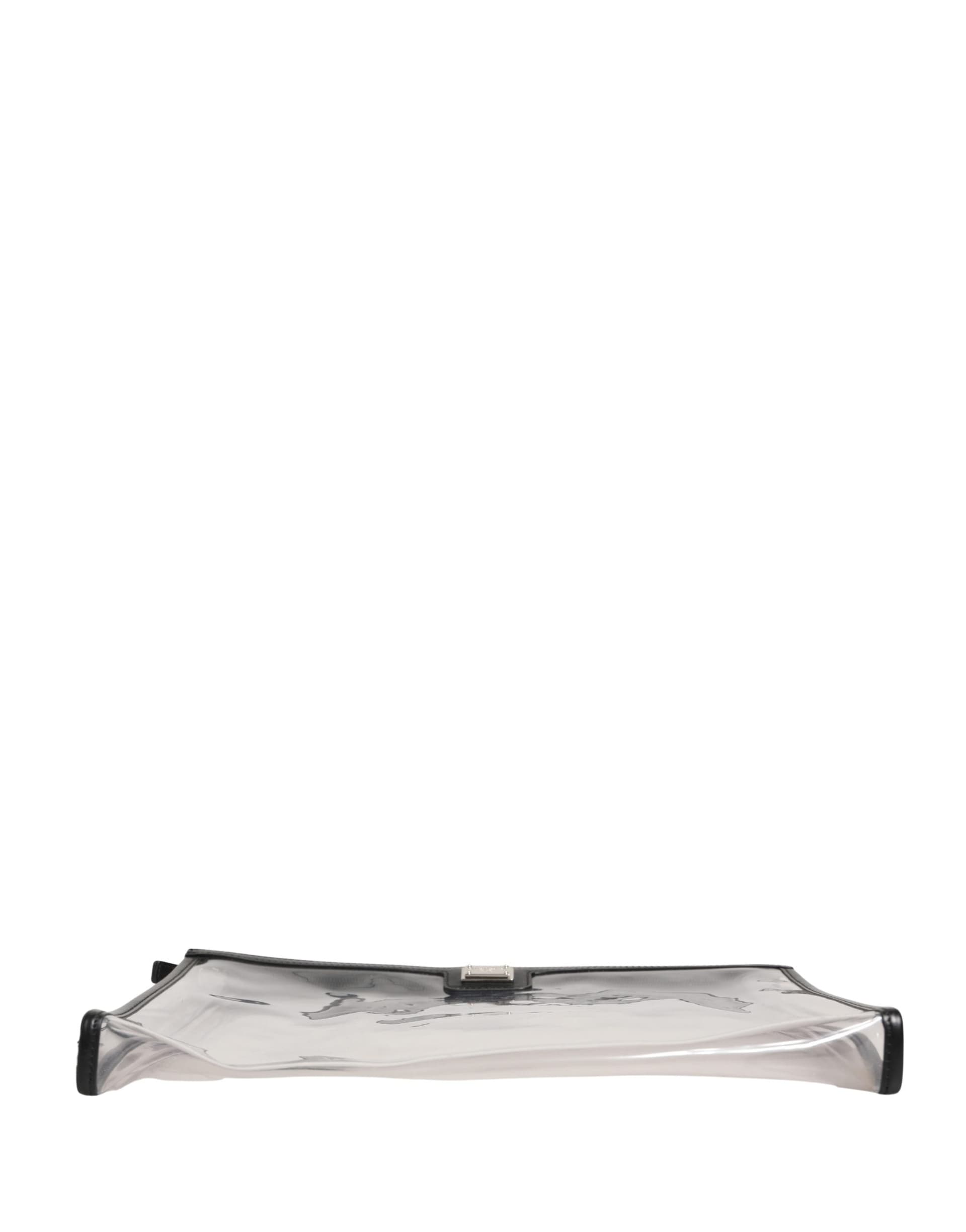 Dolce & Gabbana Transparent PVC Clutch Pouch Purse Branded Logo Plaque Bag - 5