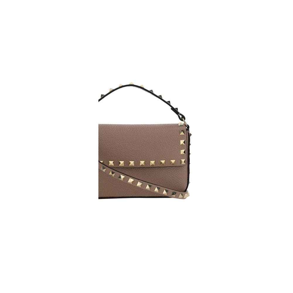 Valentino Garavani Beige Calf Leather Bos Taurus Shoulder Bag - 4
