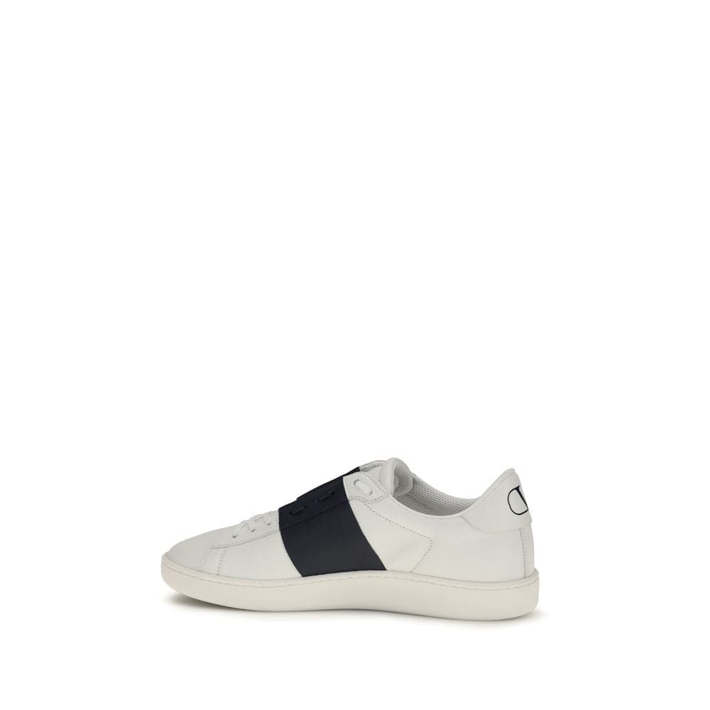Valentino Garavani Blue Calf Leather Bos Taurus Low Top Sneakers - 3