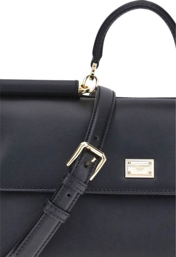Dolce & Gabbana Black Calf Leather Bos Taurus Shoulder Bag - 4