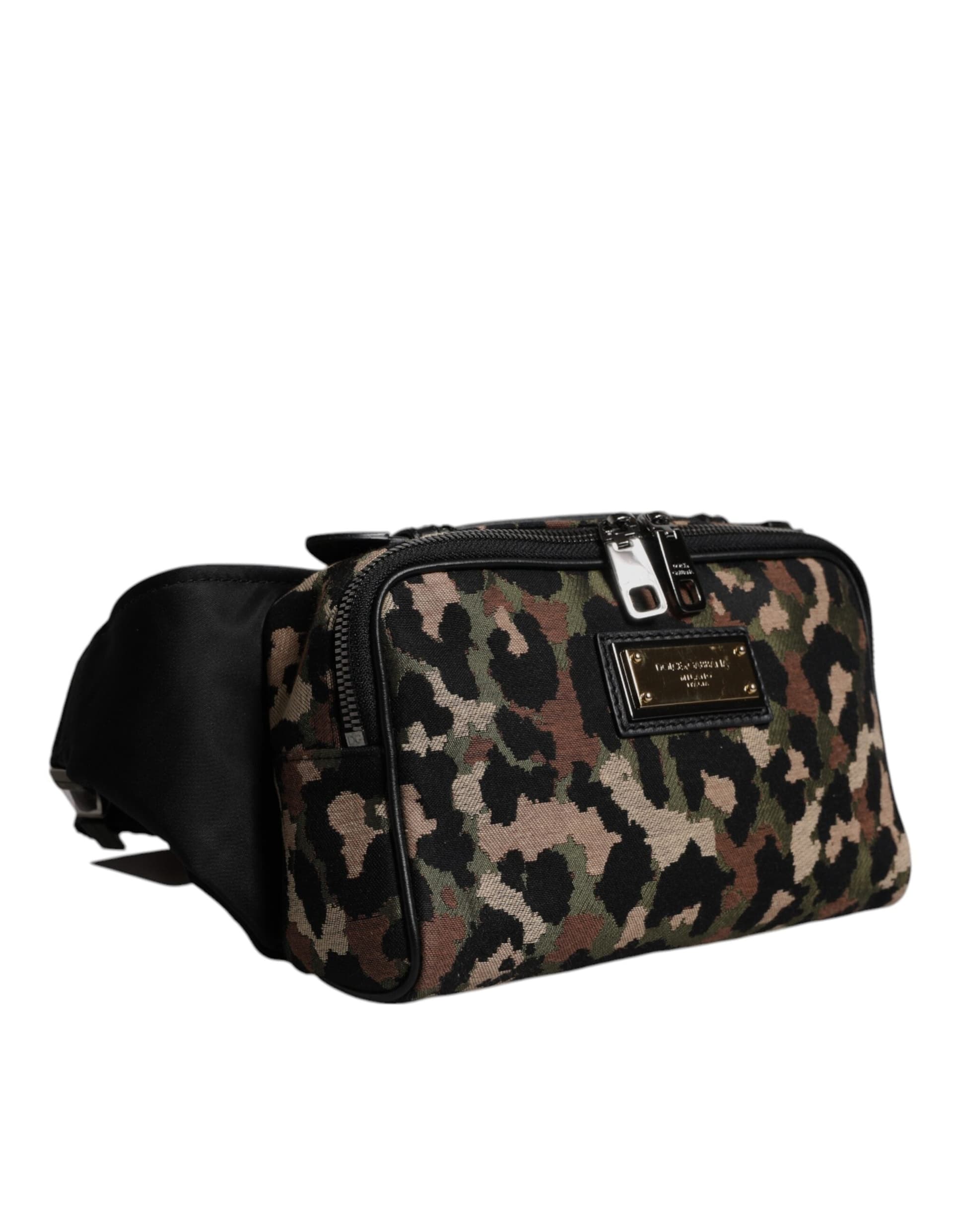 Dolce & Gabbana Multicolor Leopard DG Logo Belt Waist Fanny Pack Bag - 3