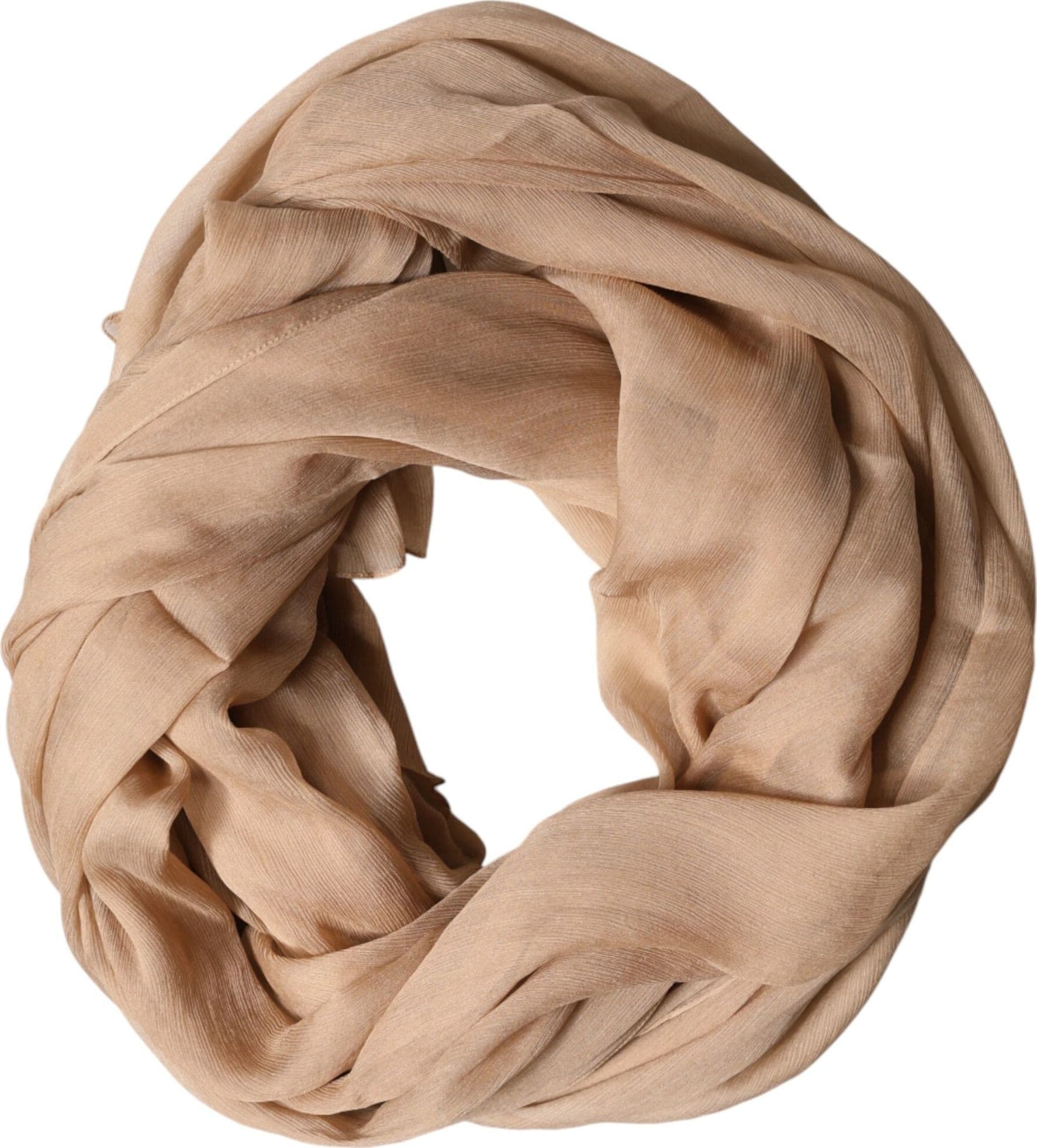 Dolce & Gabbana Brown Silk Stole Neck Wrap Shawl Men Scarf - 4