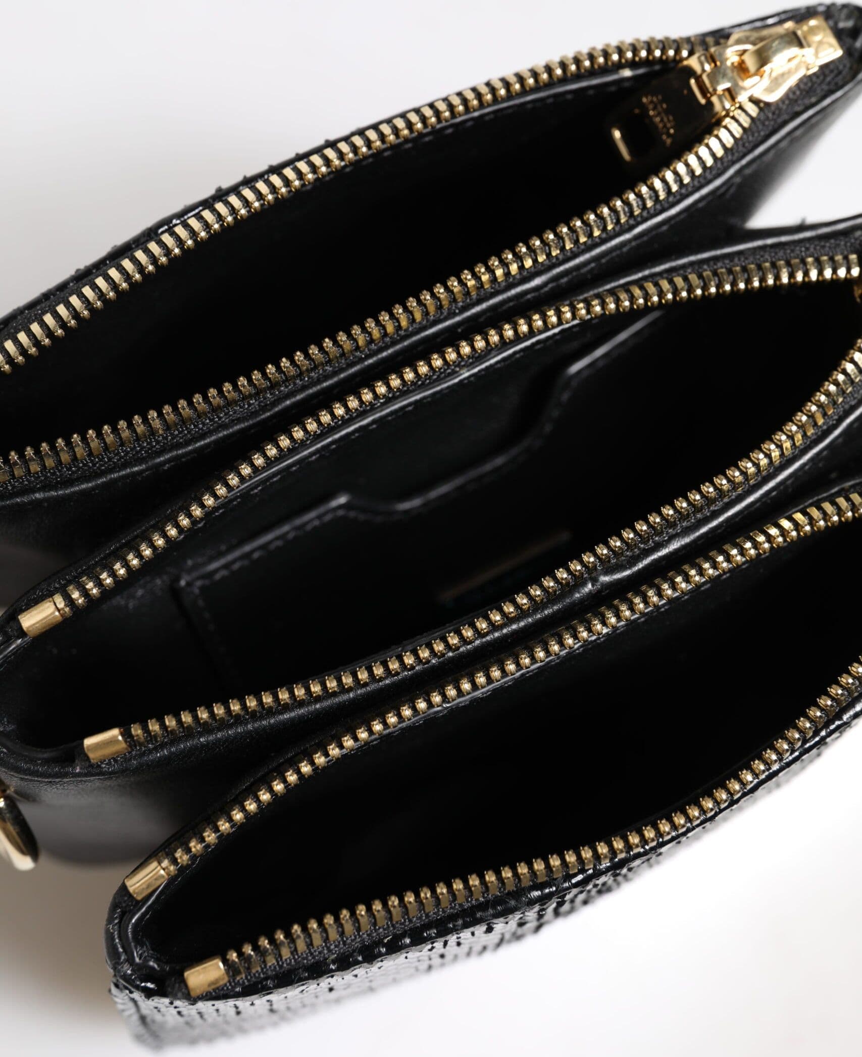 Dolce & Gabbana Black Exotic Leather Shoulder Sling Clutch Bag - 8