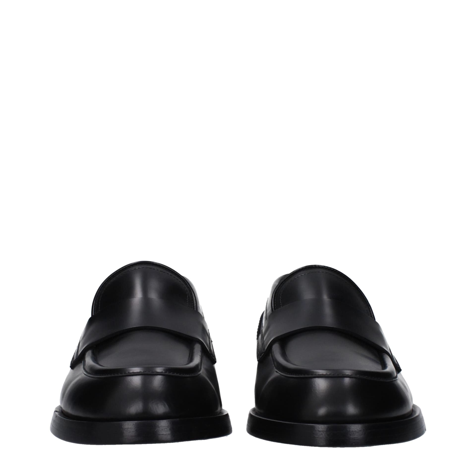 Dolce & Gabbana Black Leather Slip-On Loafers - 3