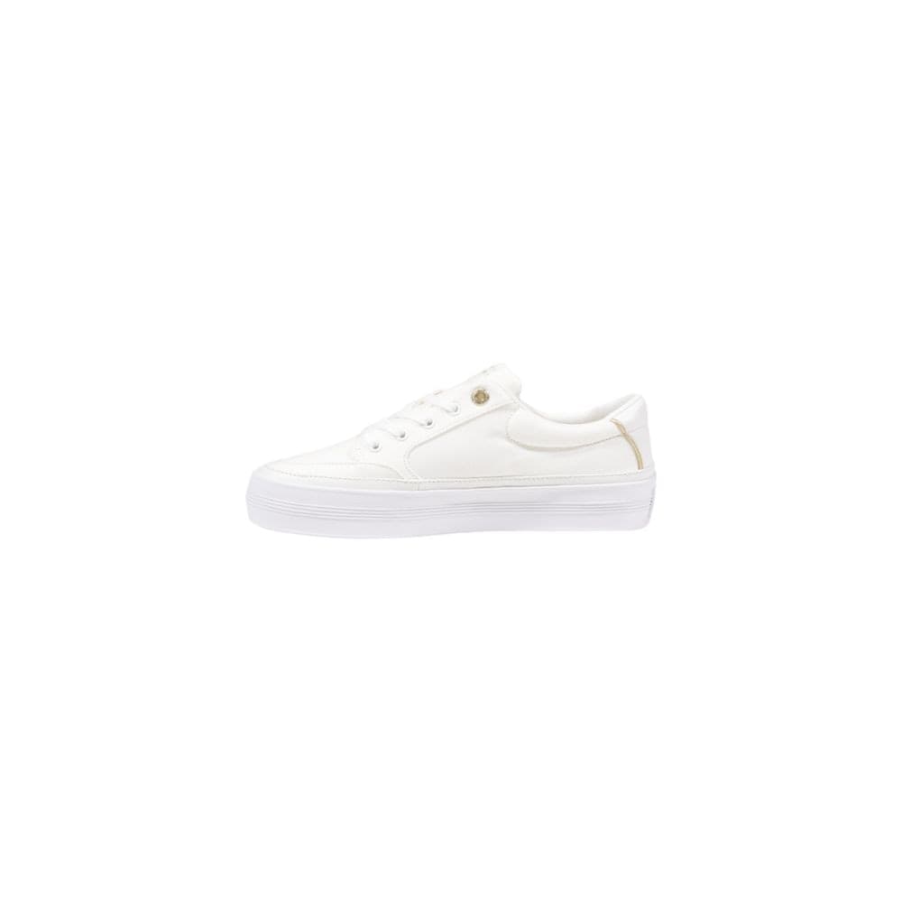 Tommy Hilfiger Cream Recycled Cotton Low Top Sneakers - 3