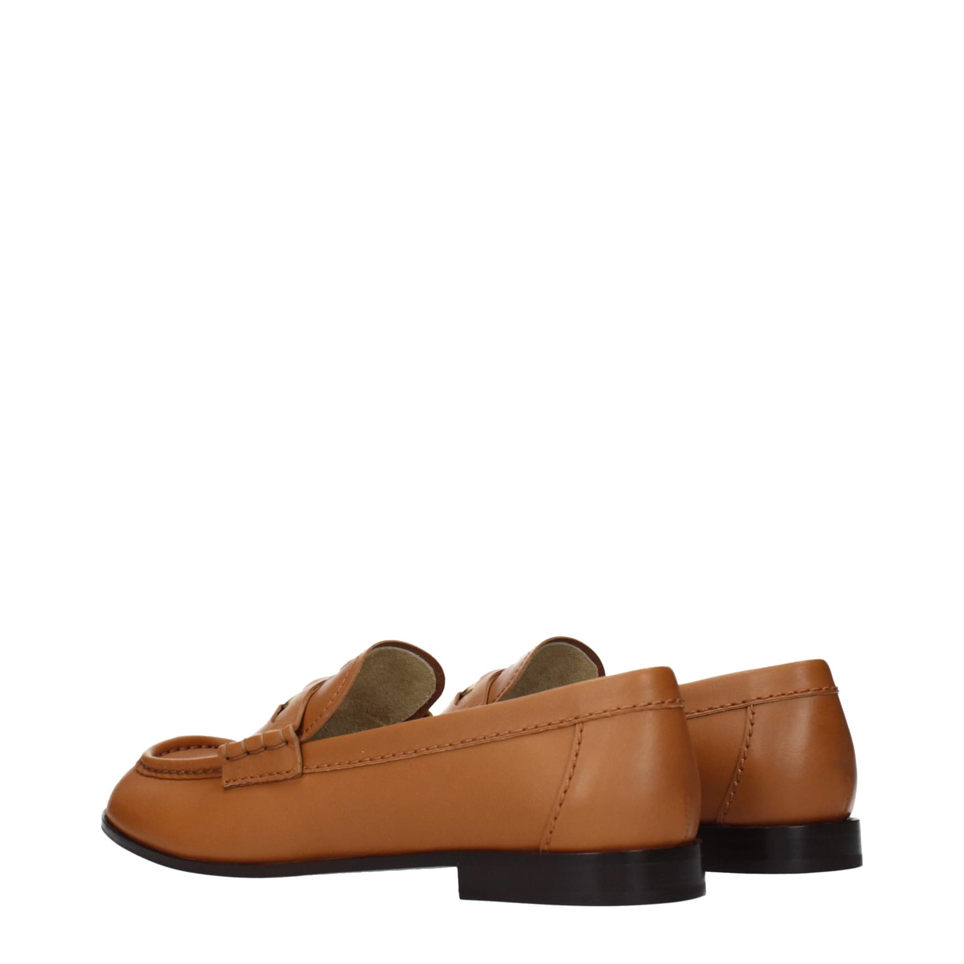 Miu Miu Brown Leather Slip-On Loafers - 4
