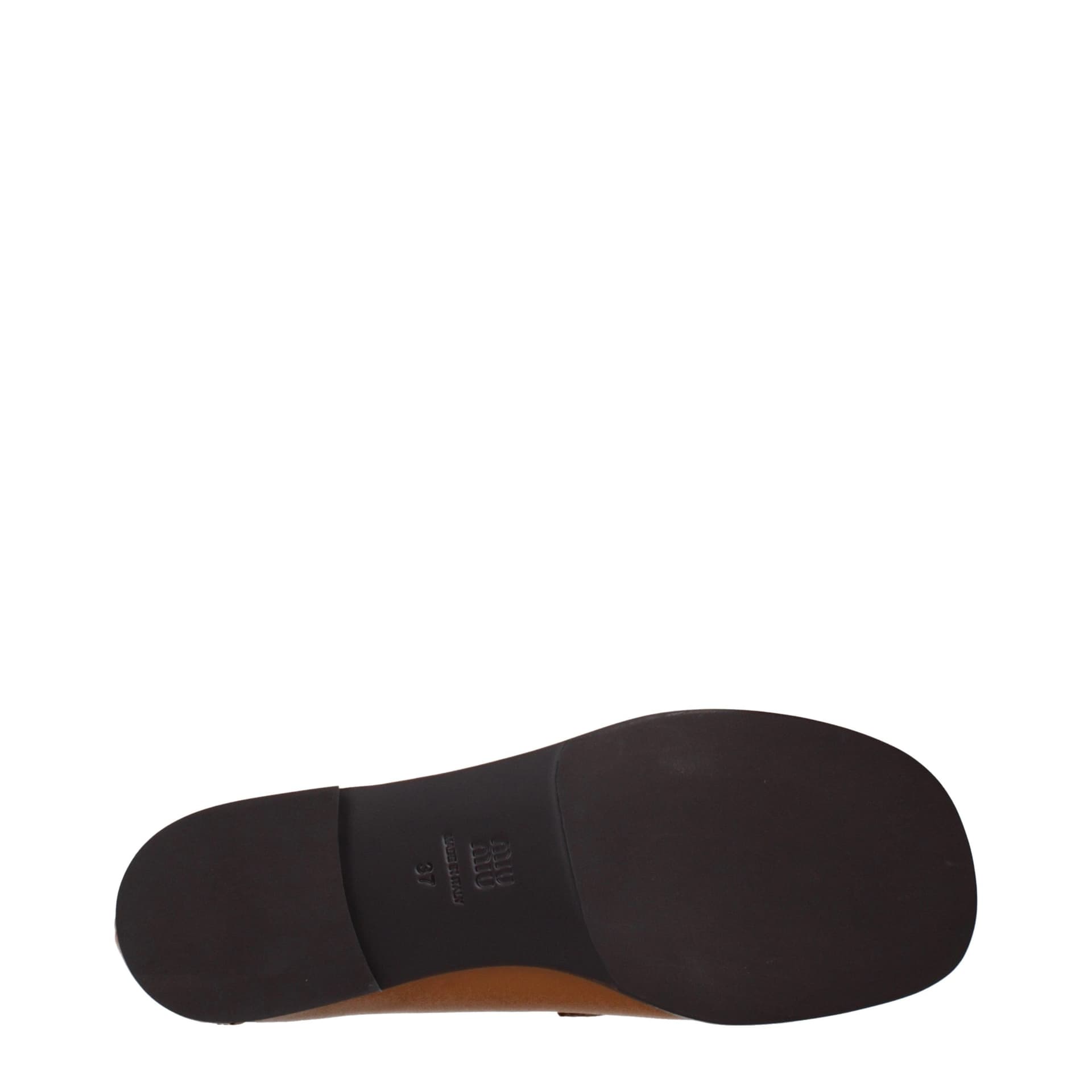Miu Miu Brown Leather Slip-On Loafers - 5