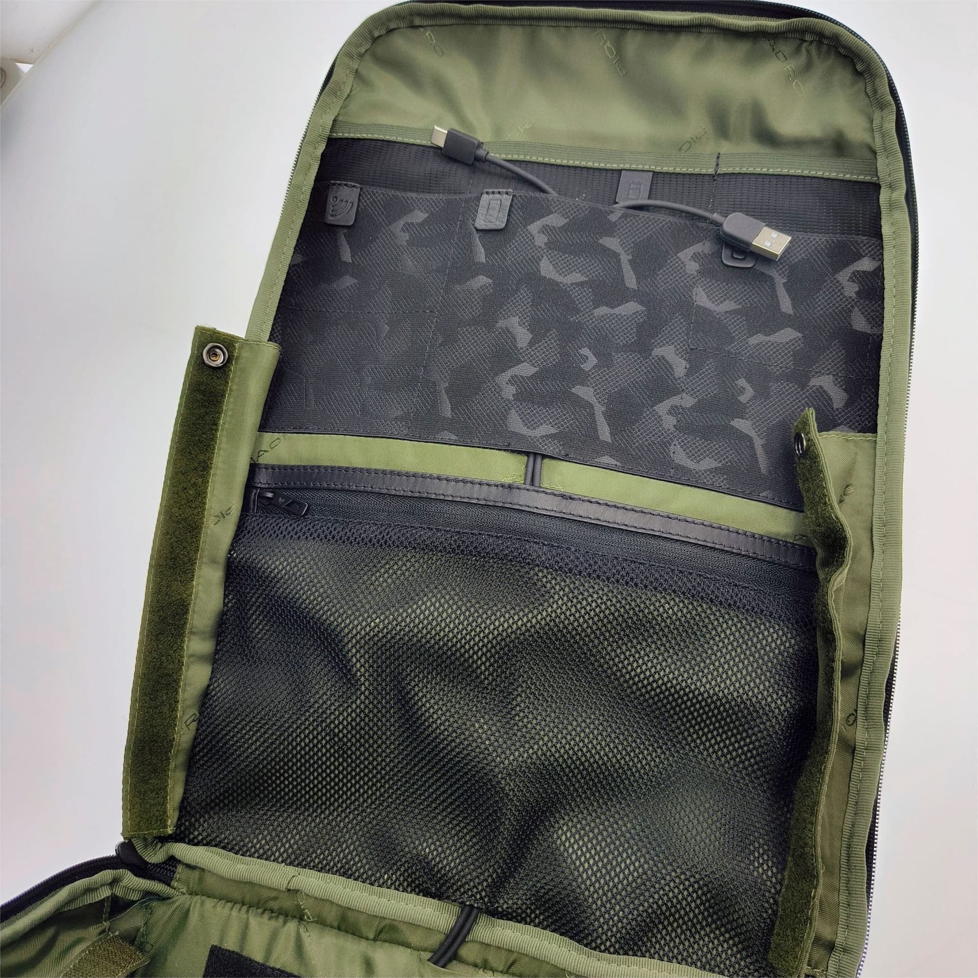 Piquadro Gray Fabric Backpack - 5