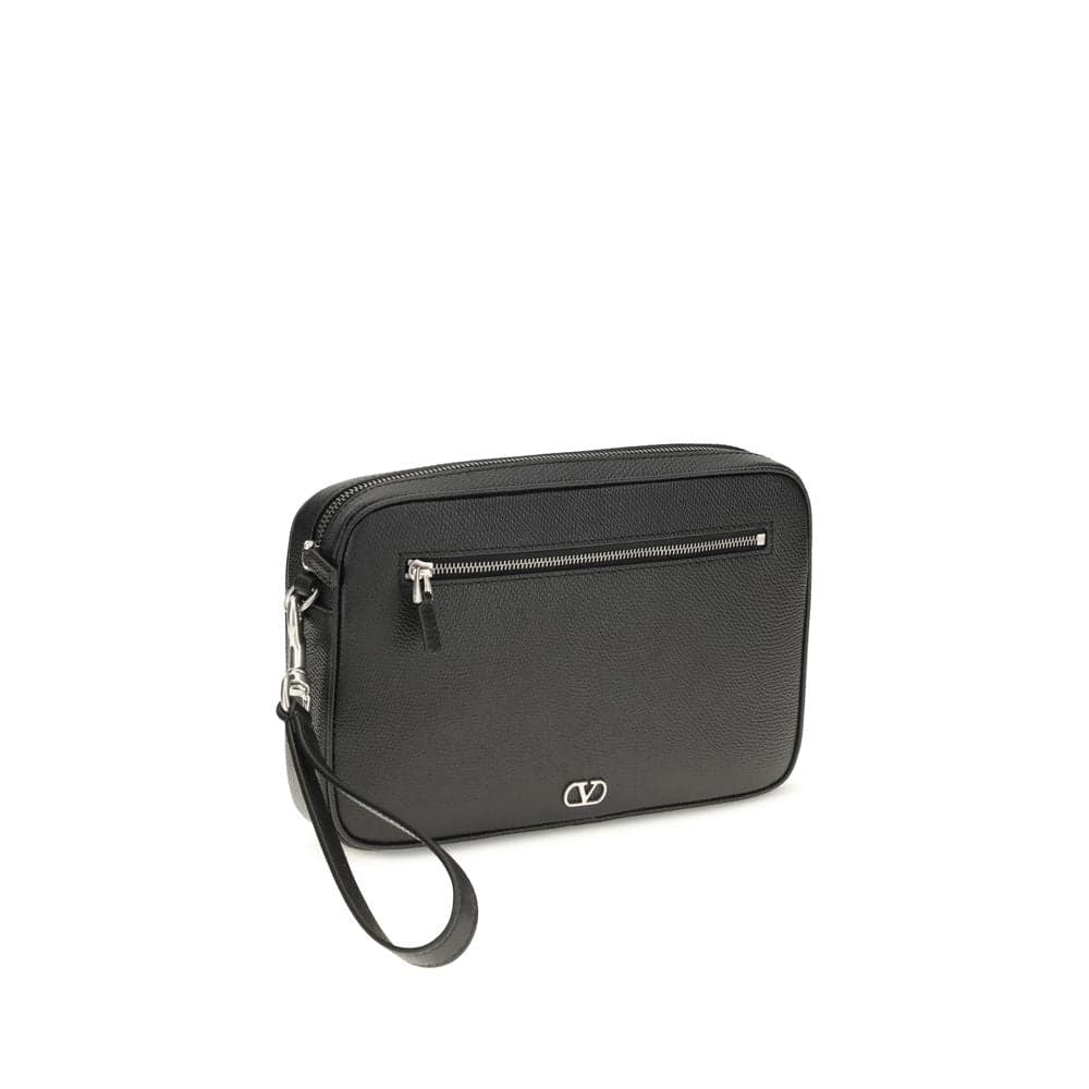 Valentino Garavani Black Calf Leather Bos Taurus Handbag - 2