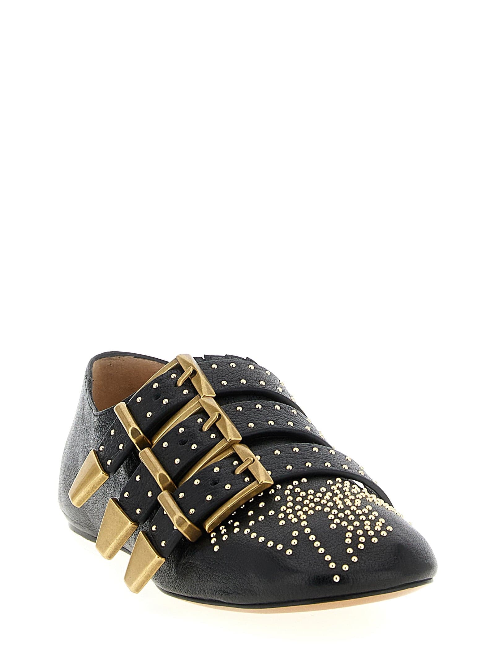 Chloé Black Lamb Leather Ballet Flats - 2