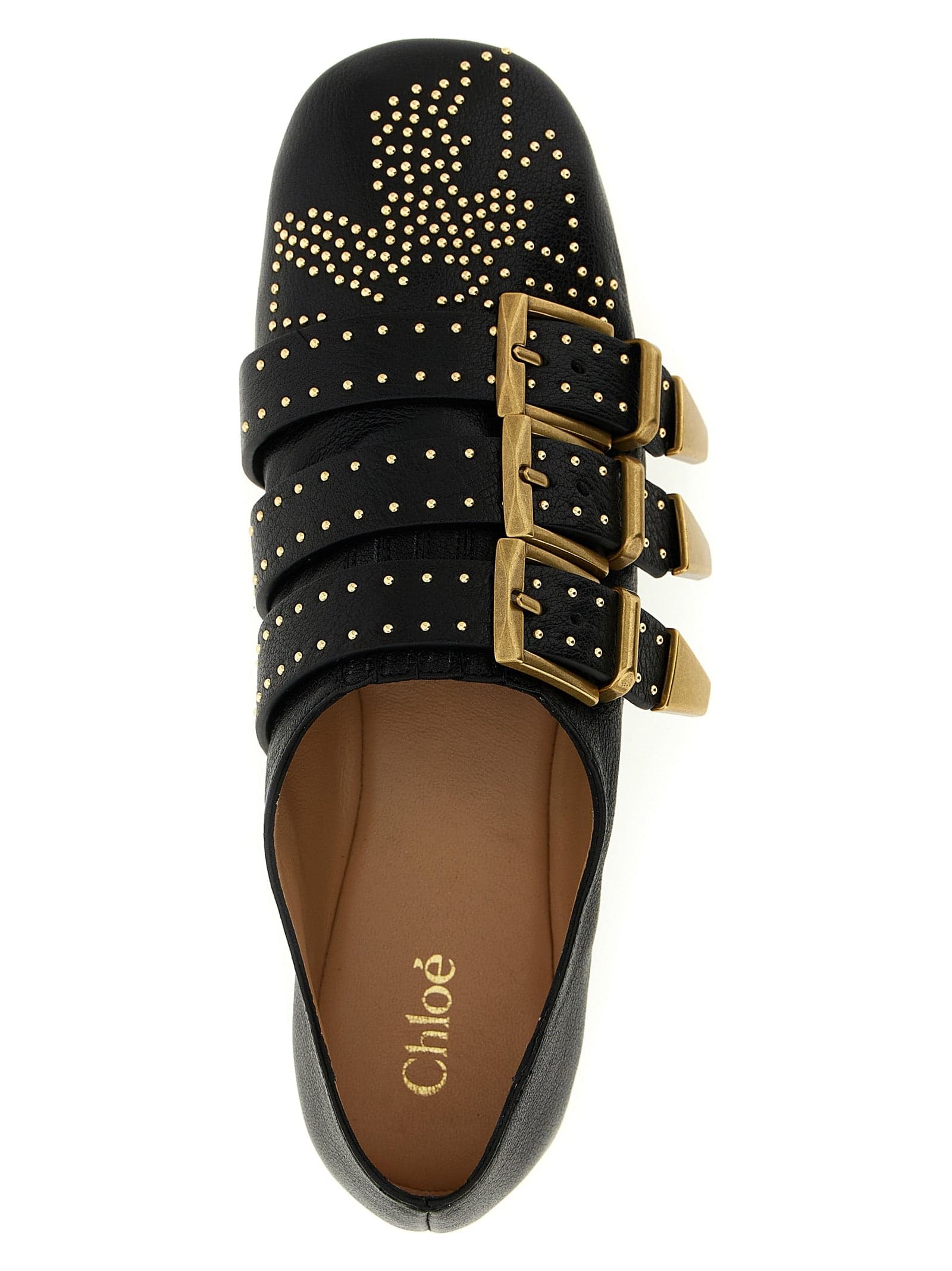 Chloé Black Lamb Leather Ballet Flats - 4