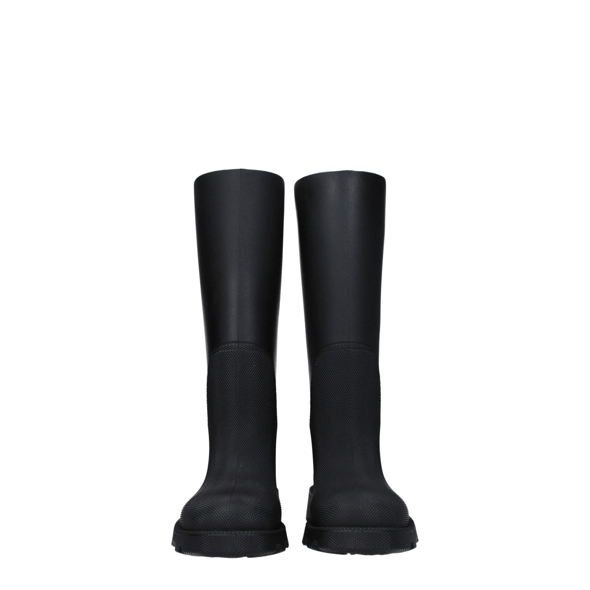 Burberry Black Cotton Rain Boots - 3