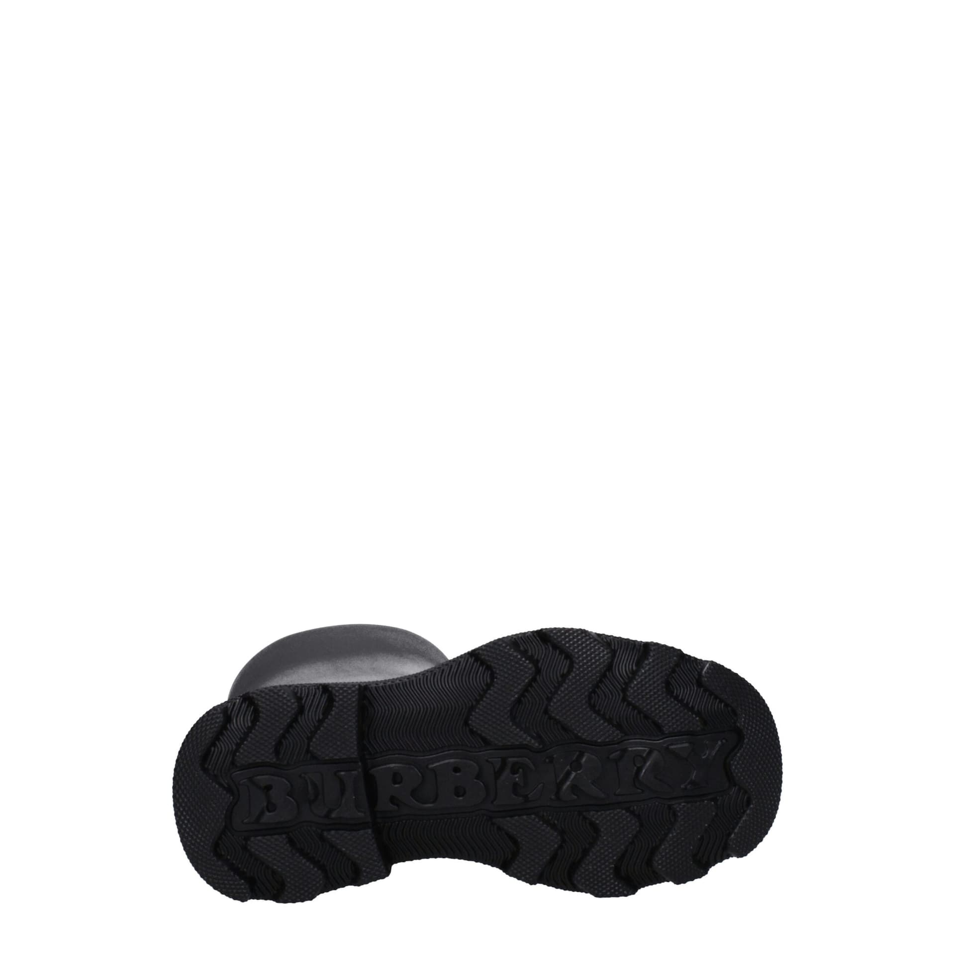 Burberry Black Cotton Rain Boots - 5