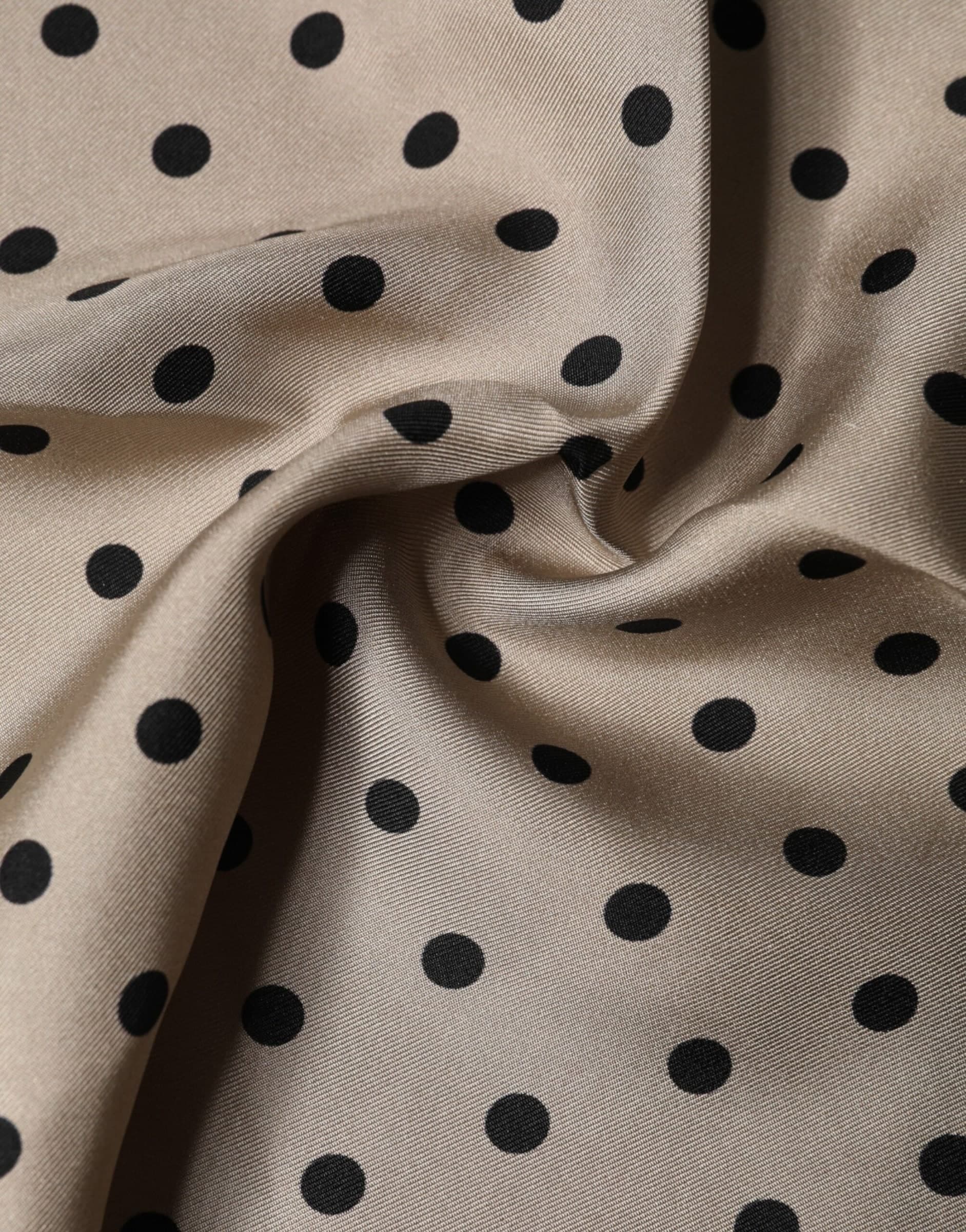 Dolce & Gabbana Brown Polka Dot Square Handkerchief Scarf - 3