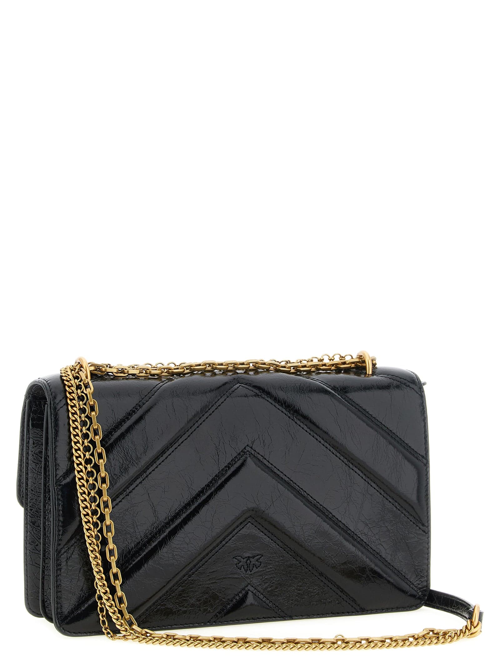 PINKO Black Calfskin Shoulder Bag - 2