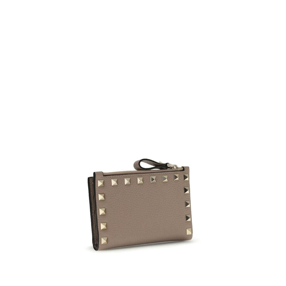 Valentino Garavani Beige Calf Leather Bos Taurus Wallet - 2