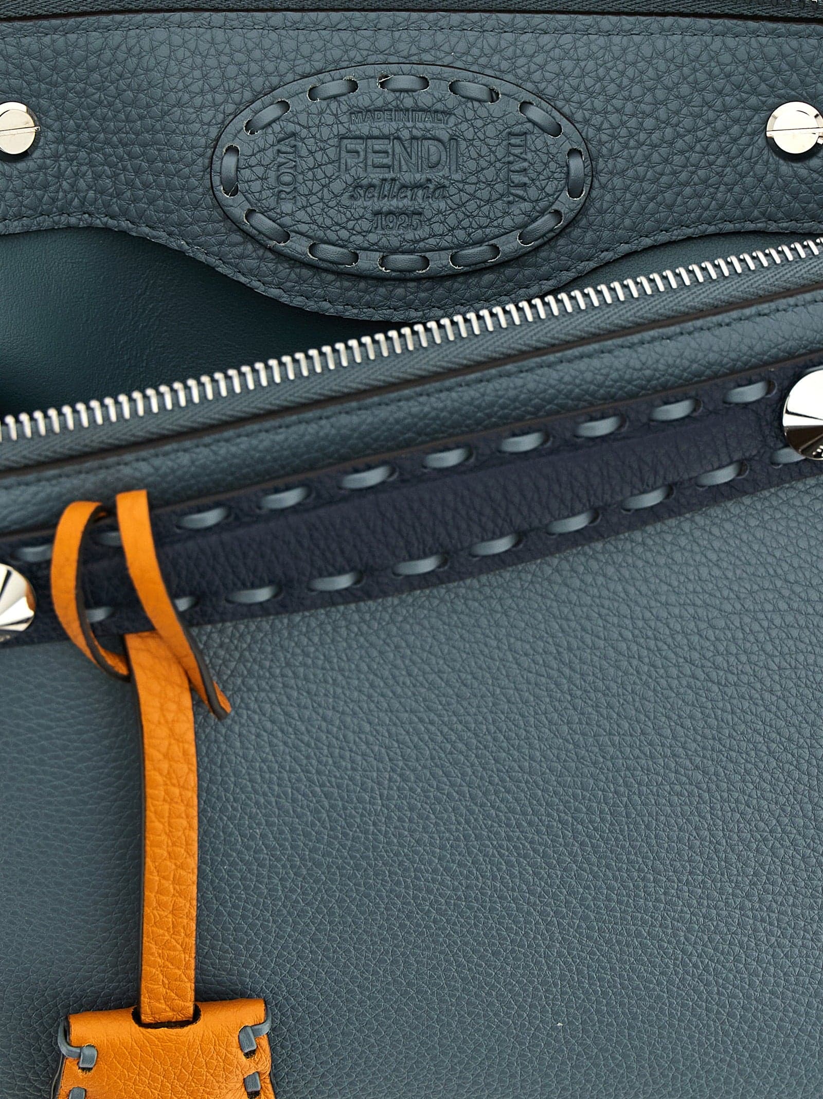 Fendi Blue Calfskin Handbag - 4