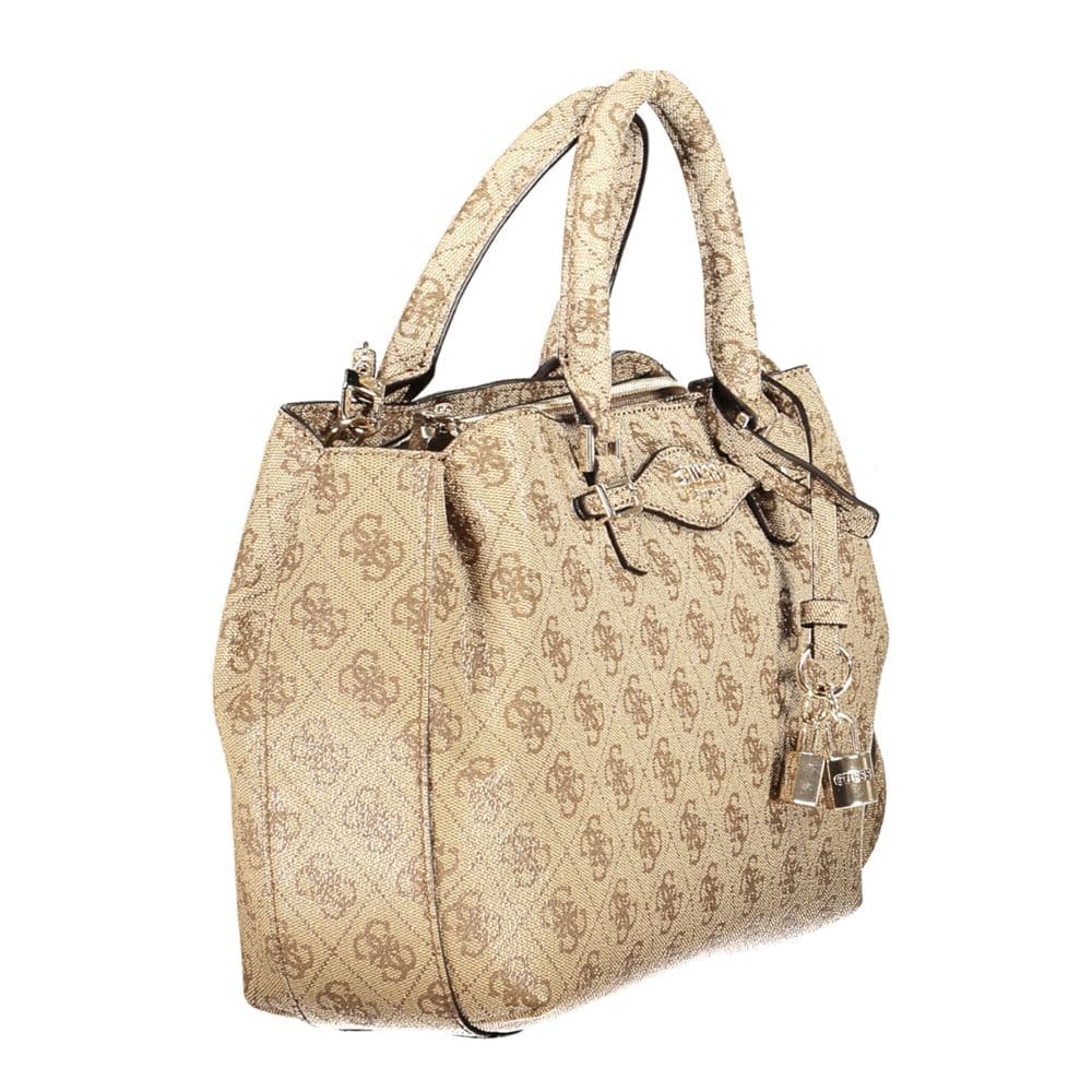 Guess Jeans Beige Polyurethane Women Handbag - 3
