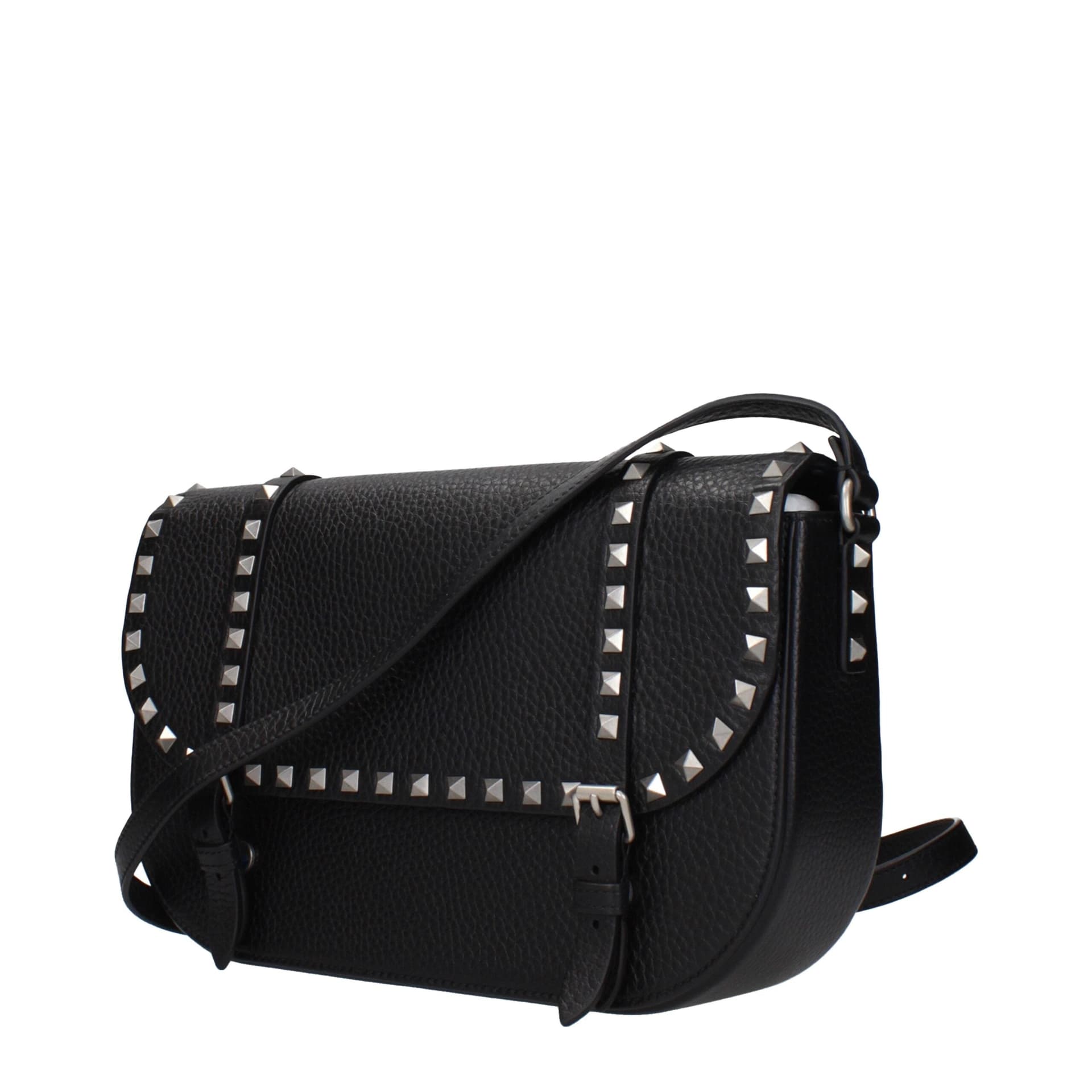 Valentino Garavani Black Leather Crossbody Bag - 2