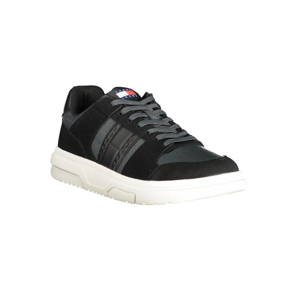 Tommy Hilfiger Black Leather Men Sneaker - 2