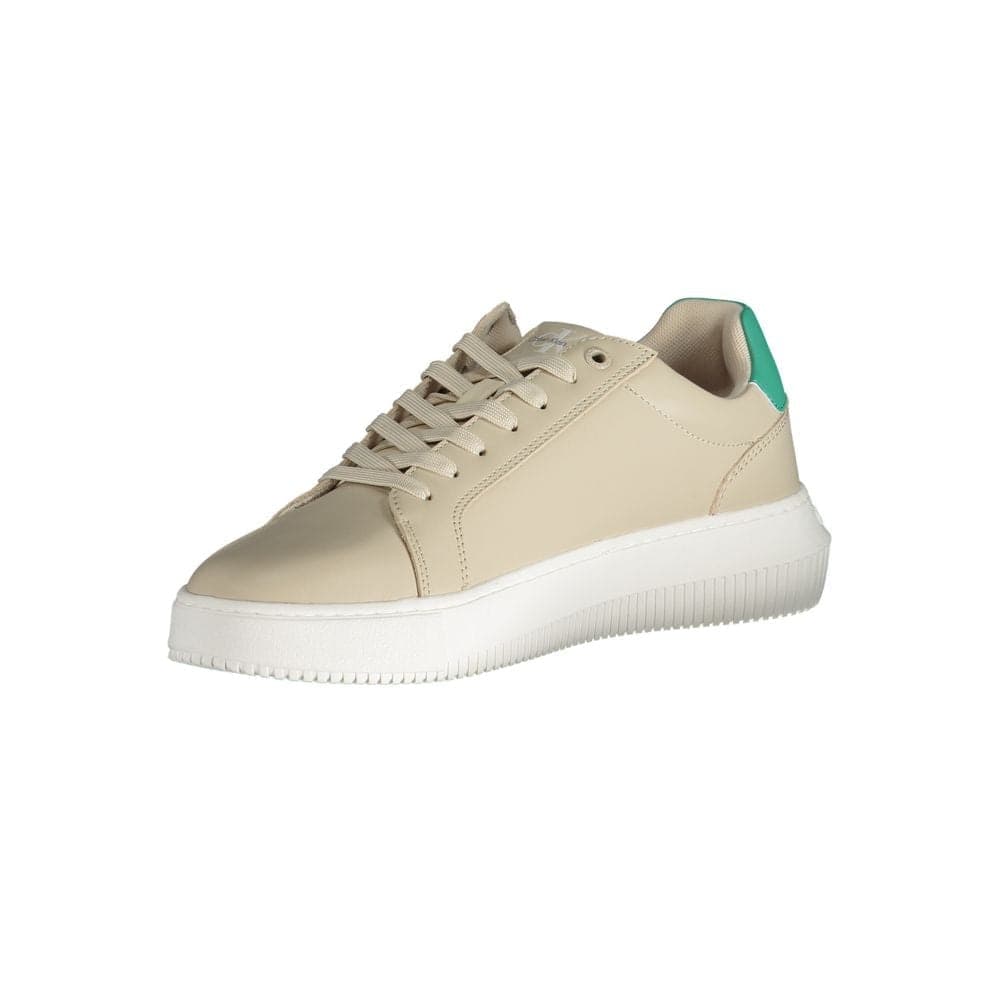Calvin Klein Beige Leather Men's Sneaker - 3