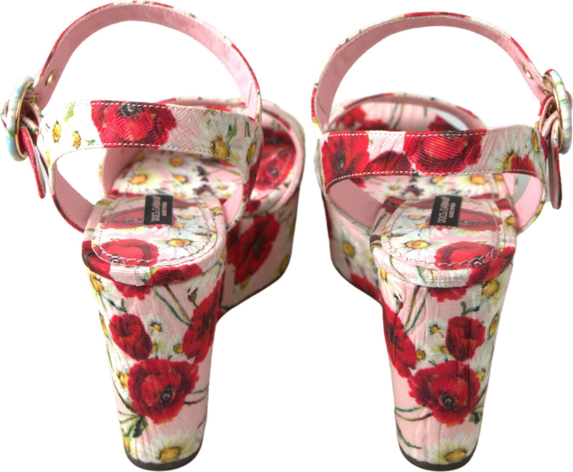 Dolce & Gabbana Multicolor floral print Wedges Floral Ankle Strap Sandals - 4