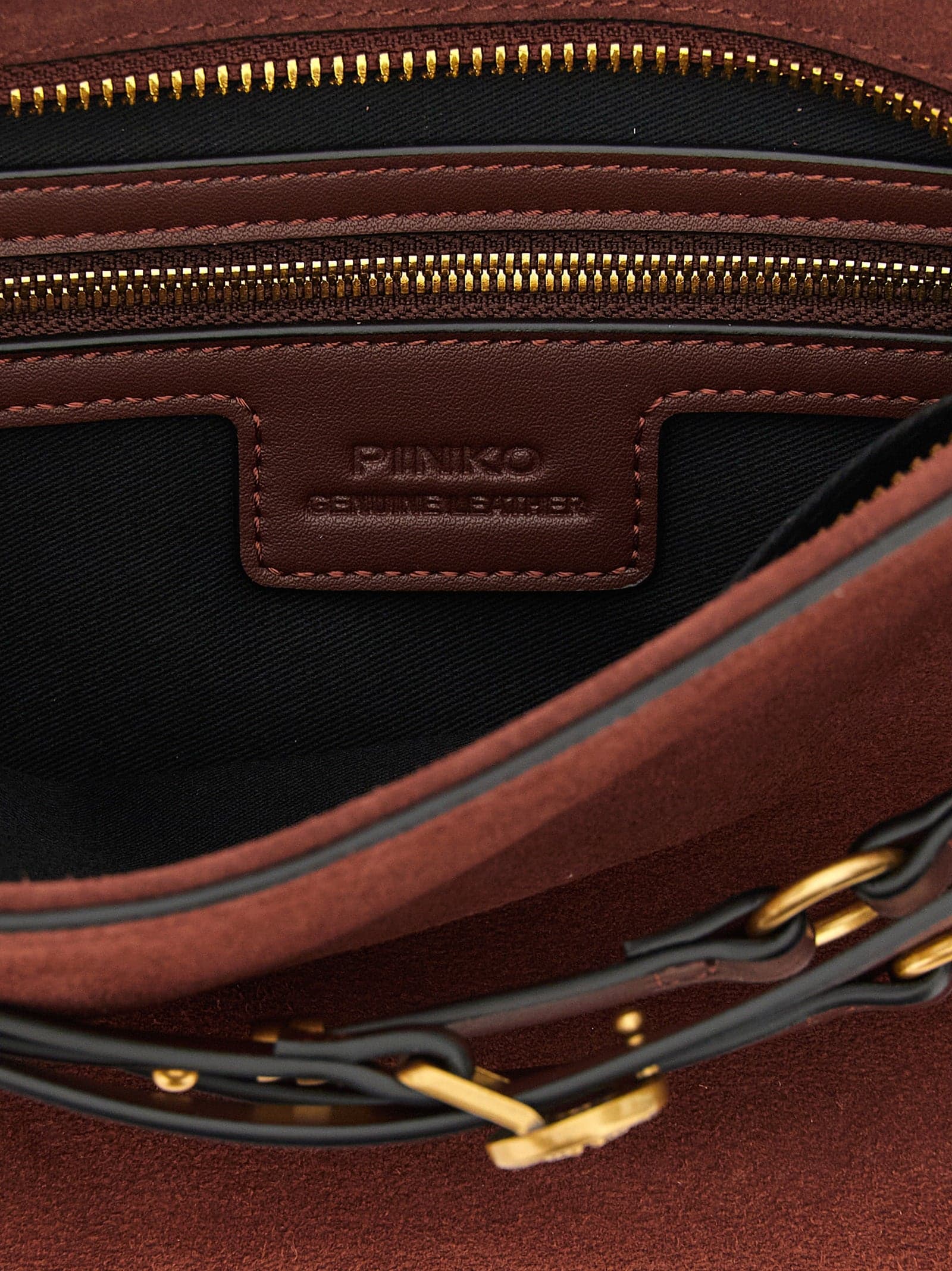 PINKO Bordeaux Lamb Leather Shoulder Bag - 4