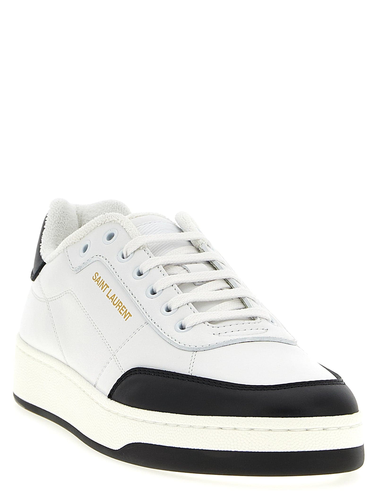 Saint Laurent Bicolor Calfskin Low Top Sneakers - 2