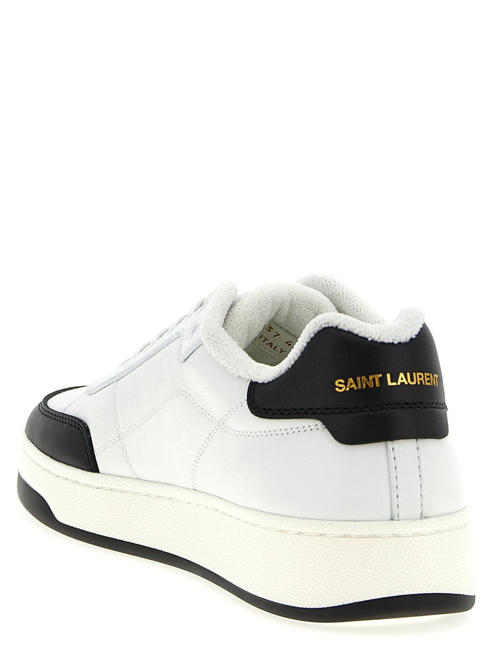 Saint Laurent Bicolor Calfskin Low Top Sneakers - 3