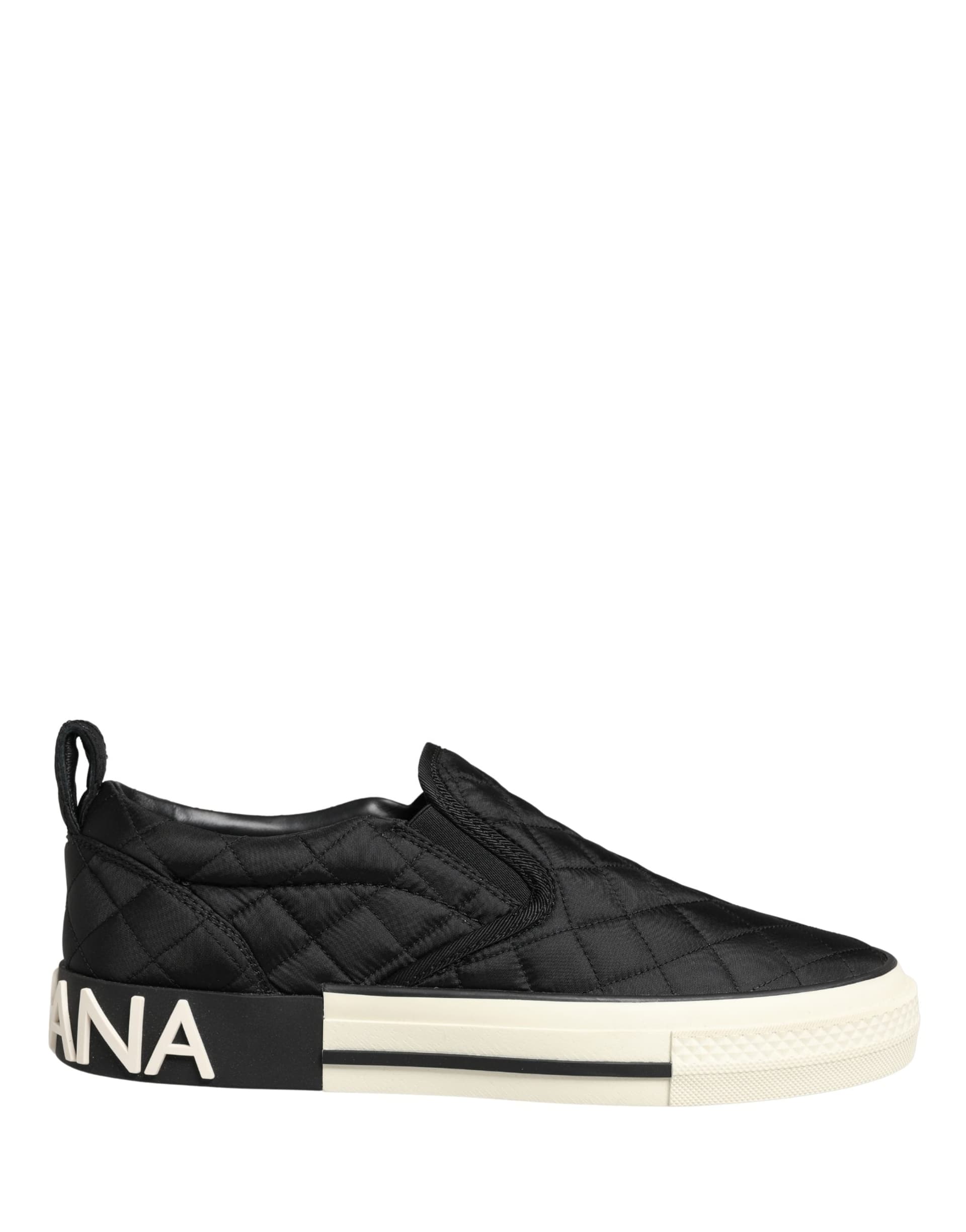 Dolce & Gabbana Black Quilted Slip On Low Top Sneakers Shoes - 3