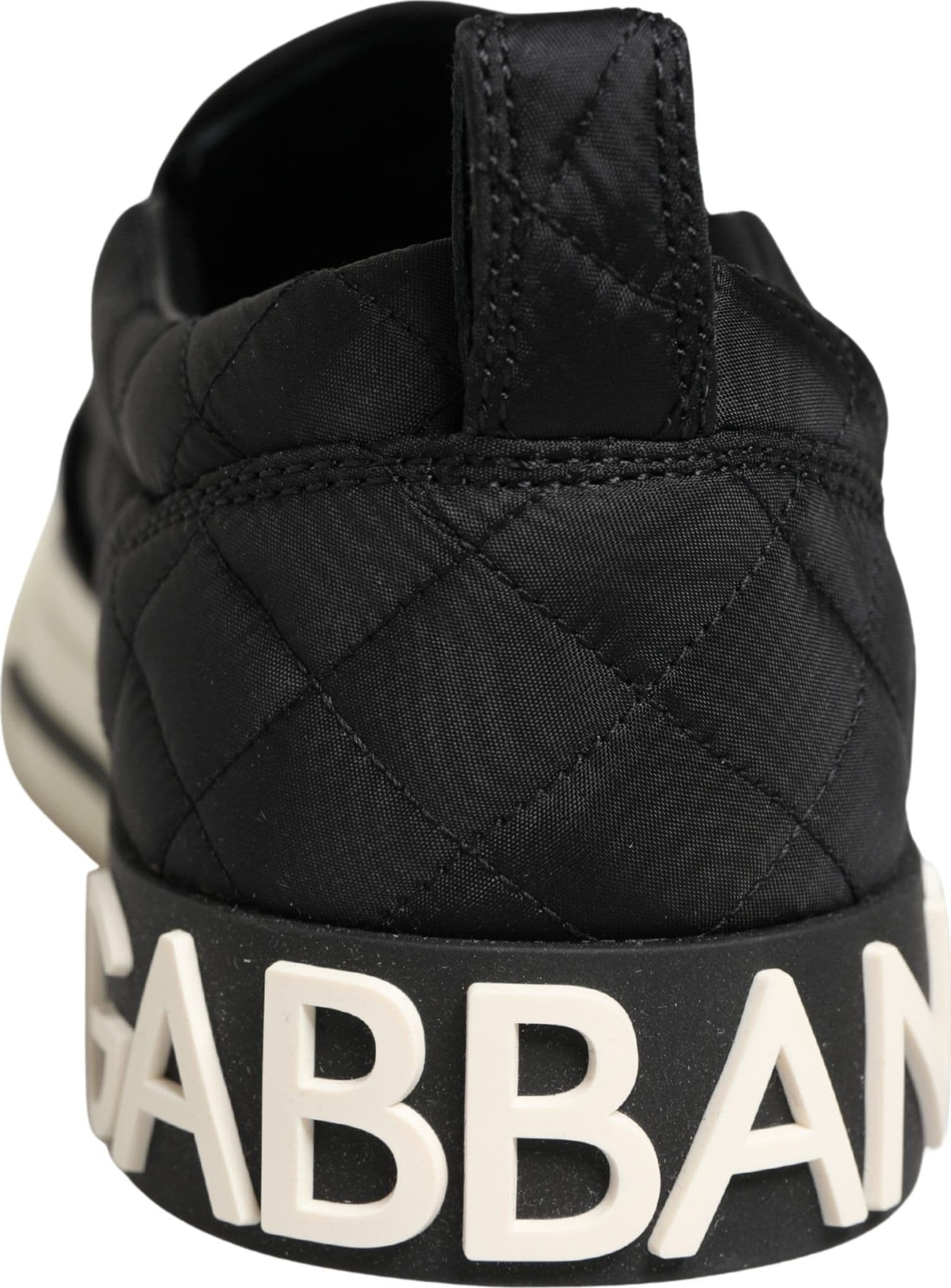 Dolce & Gabbana Black Quilted Slip On Low Top Sneakers Shoes - 5