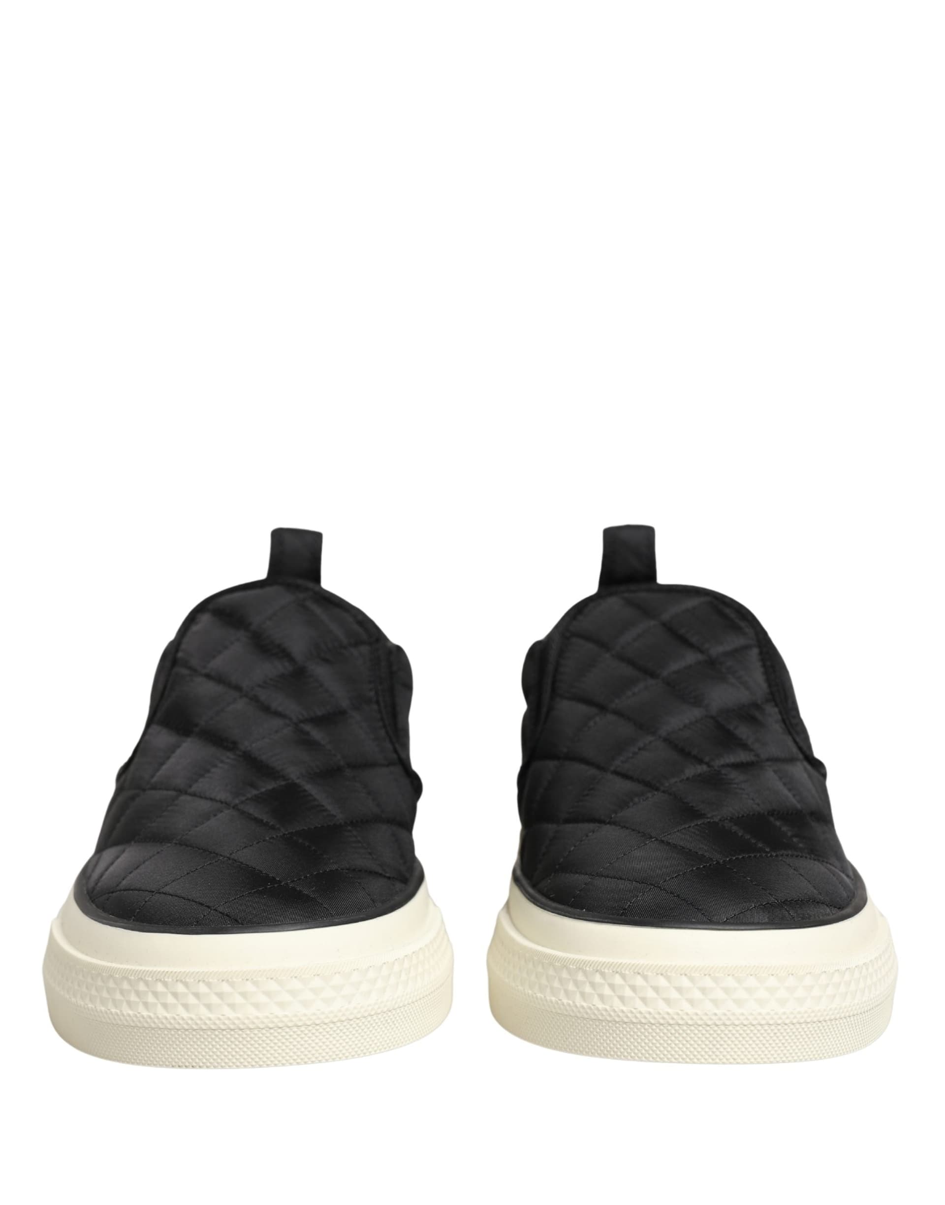 Dolce & Gabbana Black Quilted Slip On Low Top Sneakers Shoes - 6
