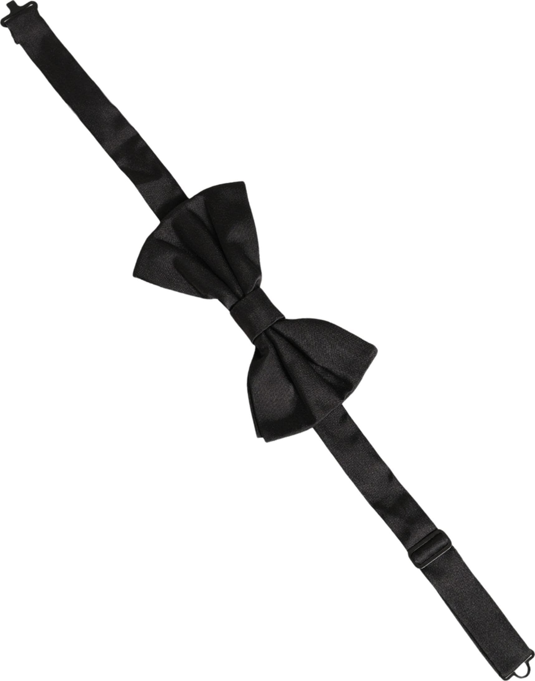 Dolce & Gabbana Men Black 100% Silk Adjustable Neck Papillon Bow Tie - 3