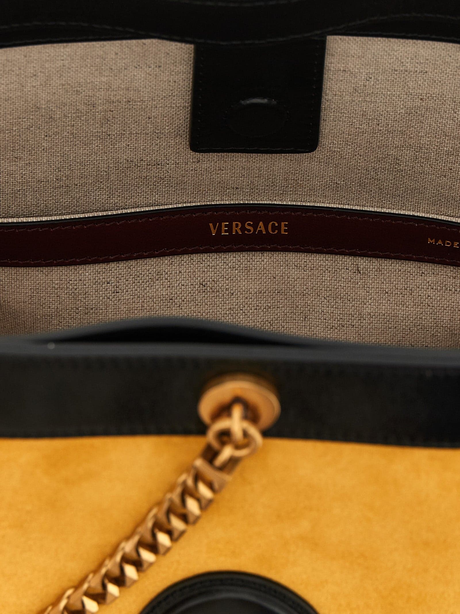 Versace Bicolor Calfskin Shoulder Bag - 4
