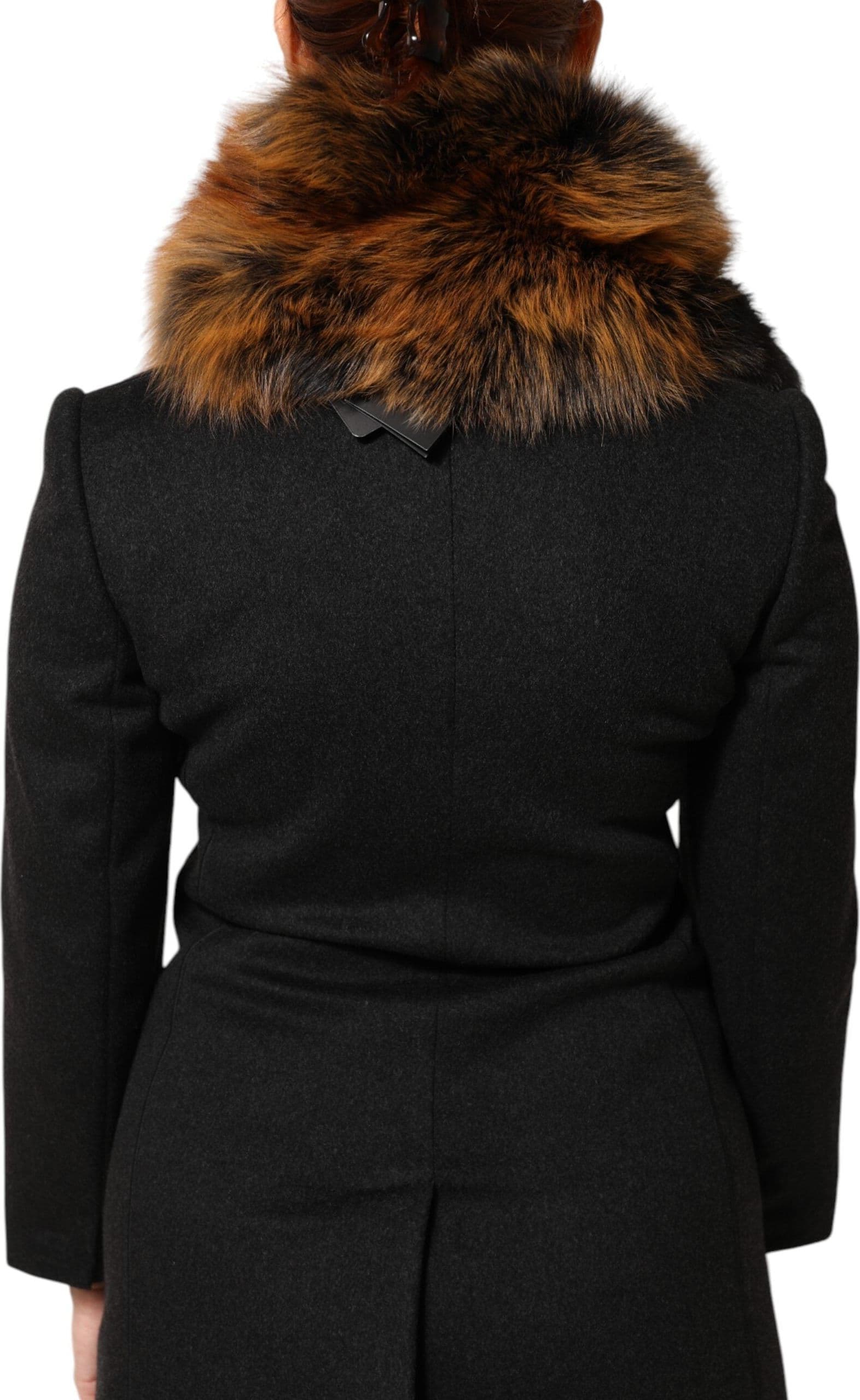 Dolce & Gabbana Brown Red Fox Fur Neck Cashmere Warmer Scarf - 4