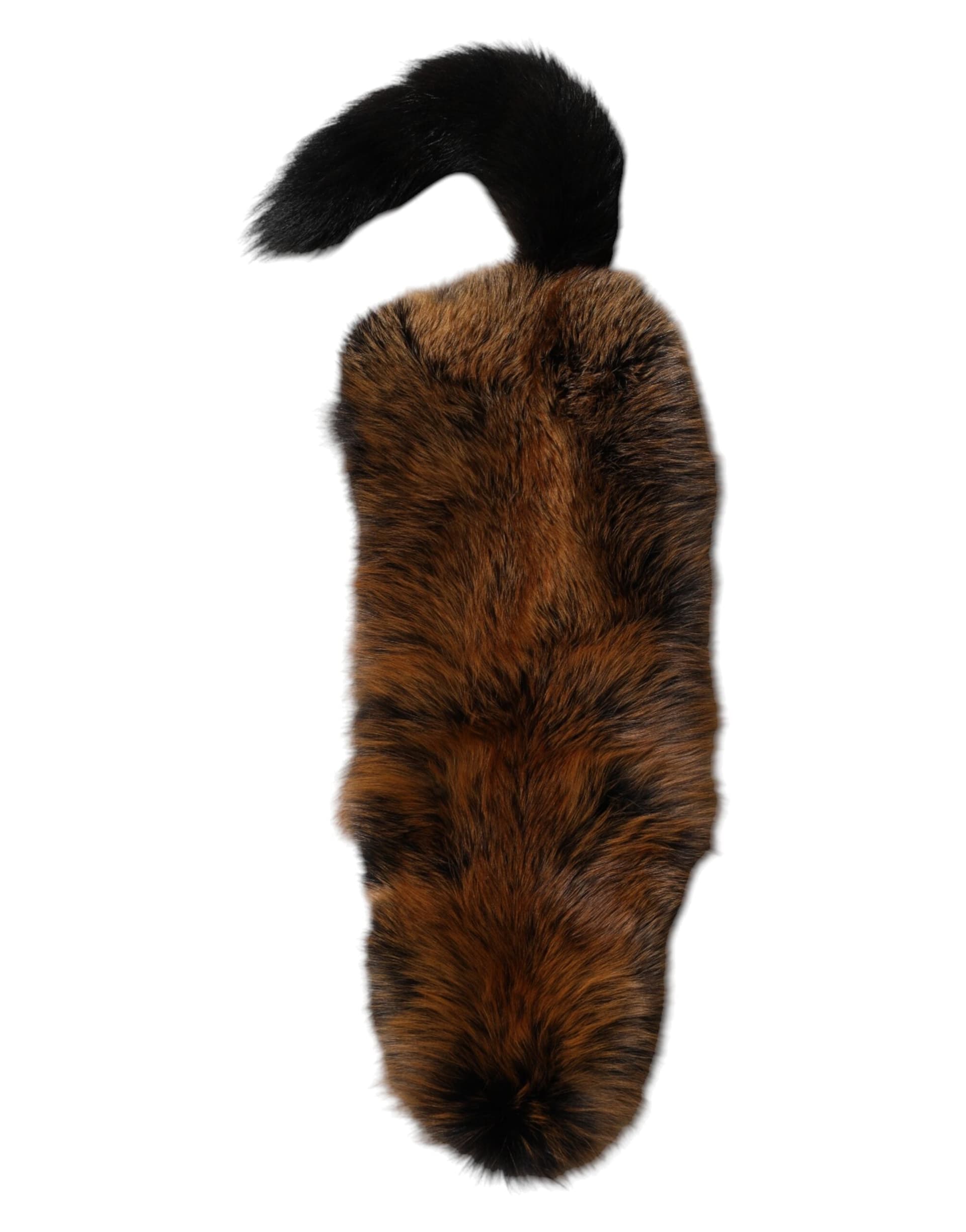 Dolce & Gabbana Brown Red Fox Fur Neck Cashmere Warmer Scarf - 5