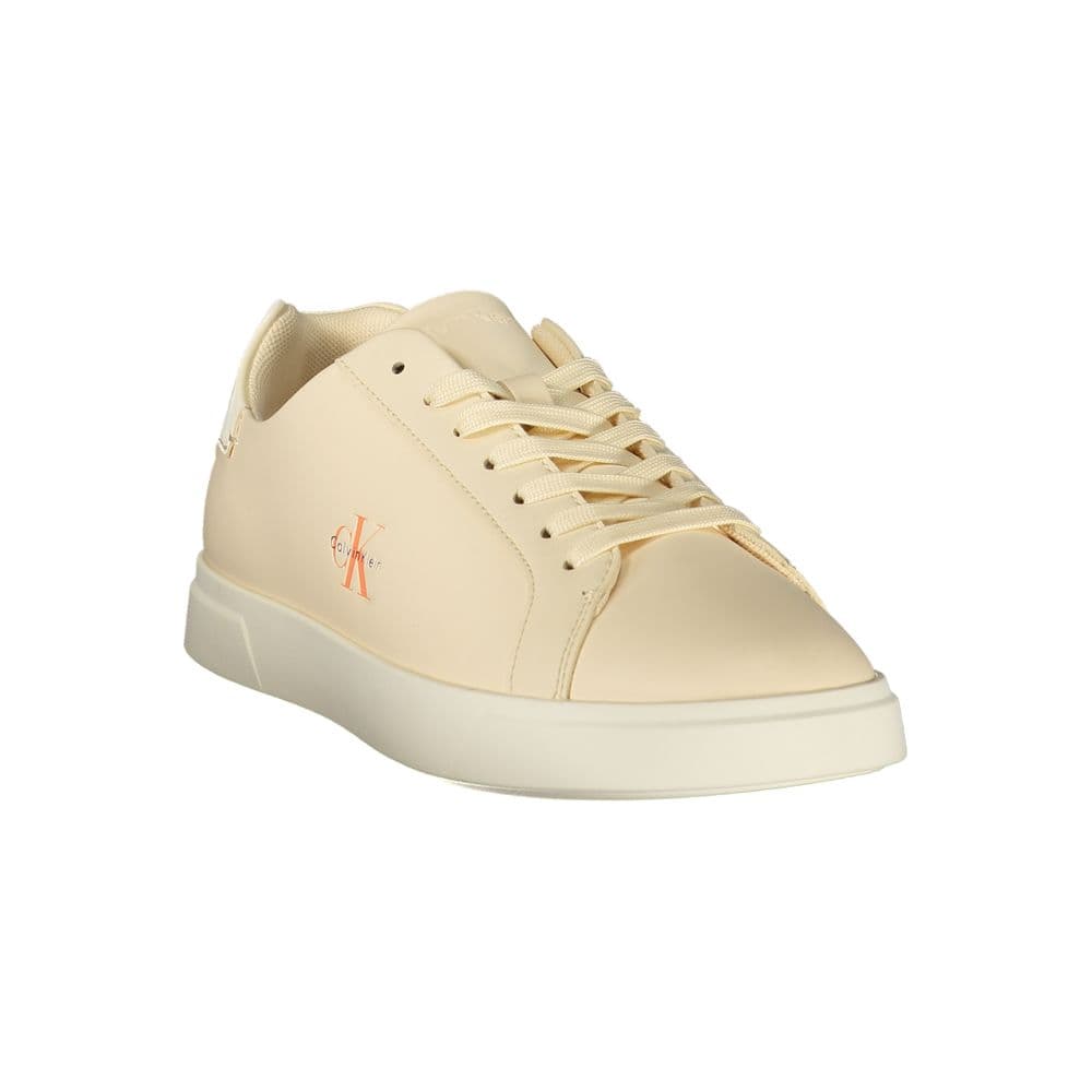Calvin Klein Beige Polyurethane Women's Sneaker - 2