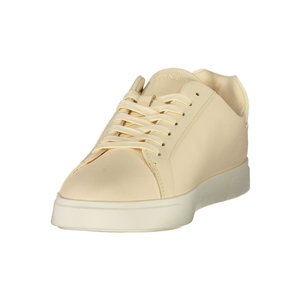 Calvin Klein Beige Polyurethane Women's Sneaker - 3