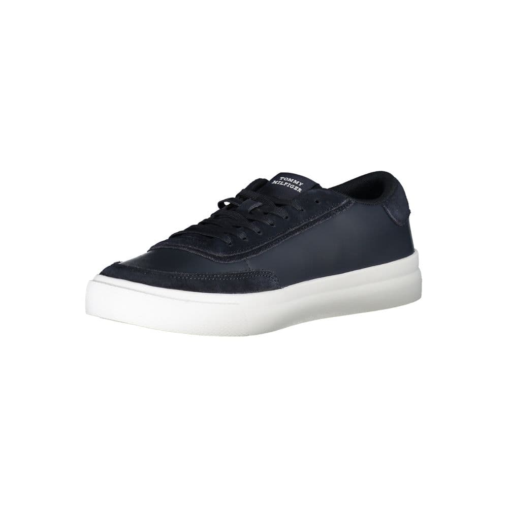 Tommy Hilfiger Blue Leather Men Sneaker - 3