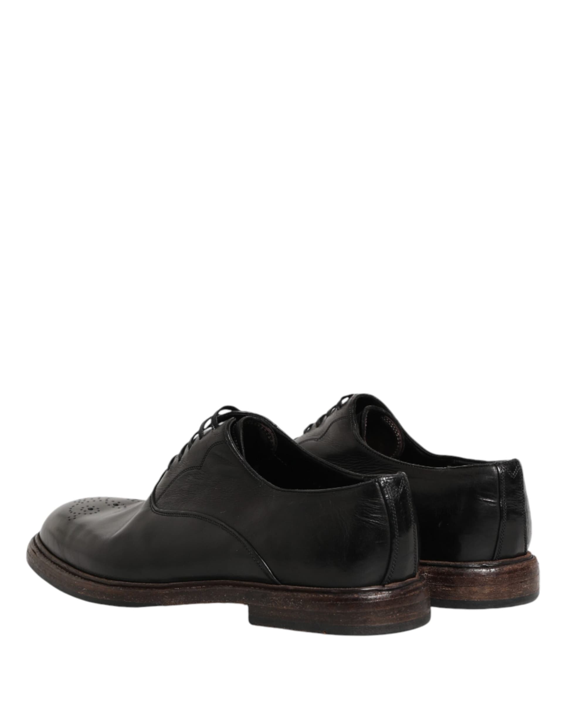 Dolce & Gabbana Black Calfskin Leather Oxford Dress Shoes - 4