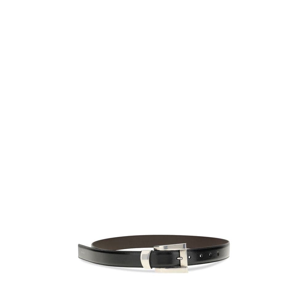 Versace Black Calf Leather Bos Taurus Regular Belt - 2