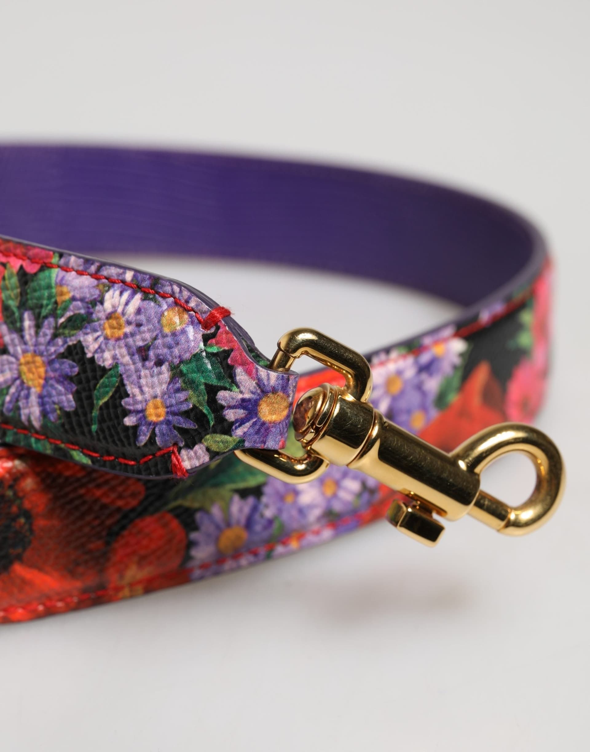 Dolce & Gabbana Multicolor Floral Leather Bag Accessory Shoulder Strap - 4